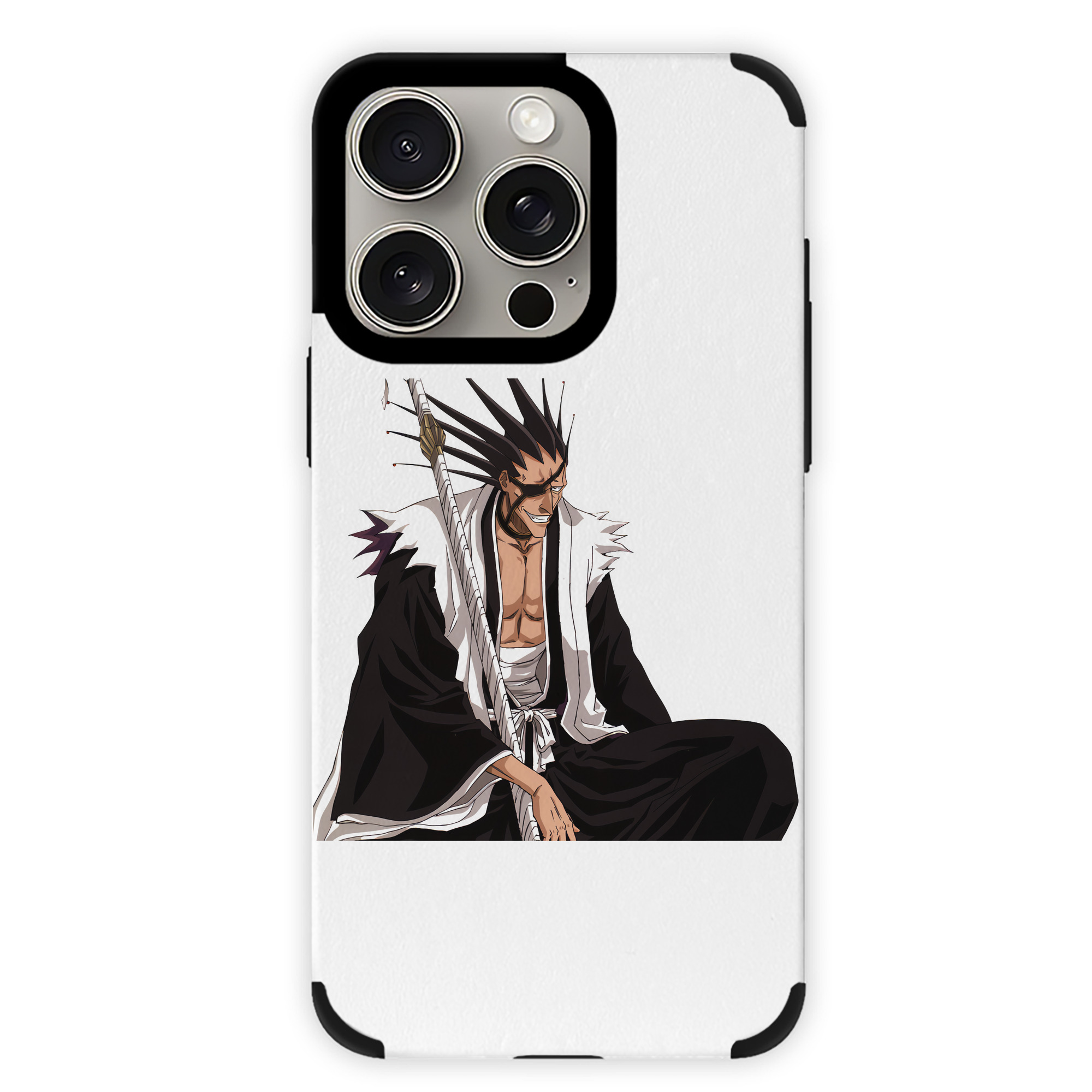 （画像用） ブリーチ ざらき けんぱち BLEACH Zaraki Kenpachi 【iPhone15ProMax対応】 PUレザー スマホケース 耐衝撃＆黄変防止
