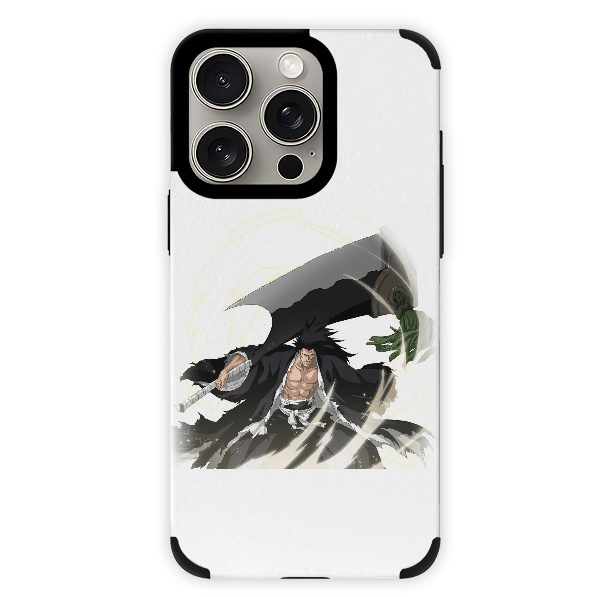 （画像用） ブリーチ ざらき けんぱち BLEACH Zaraki Kenpachi 【iPhone15ProMax対応】 PUレザー スマホケース 耐衝撃＆黄変防止