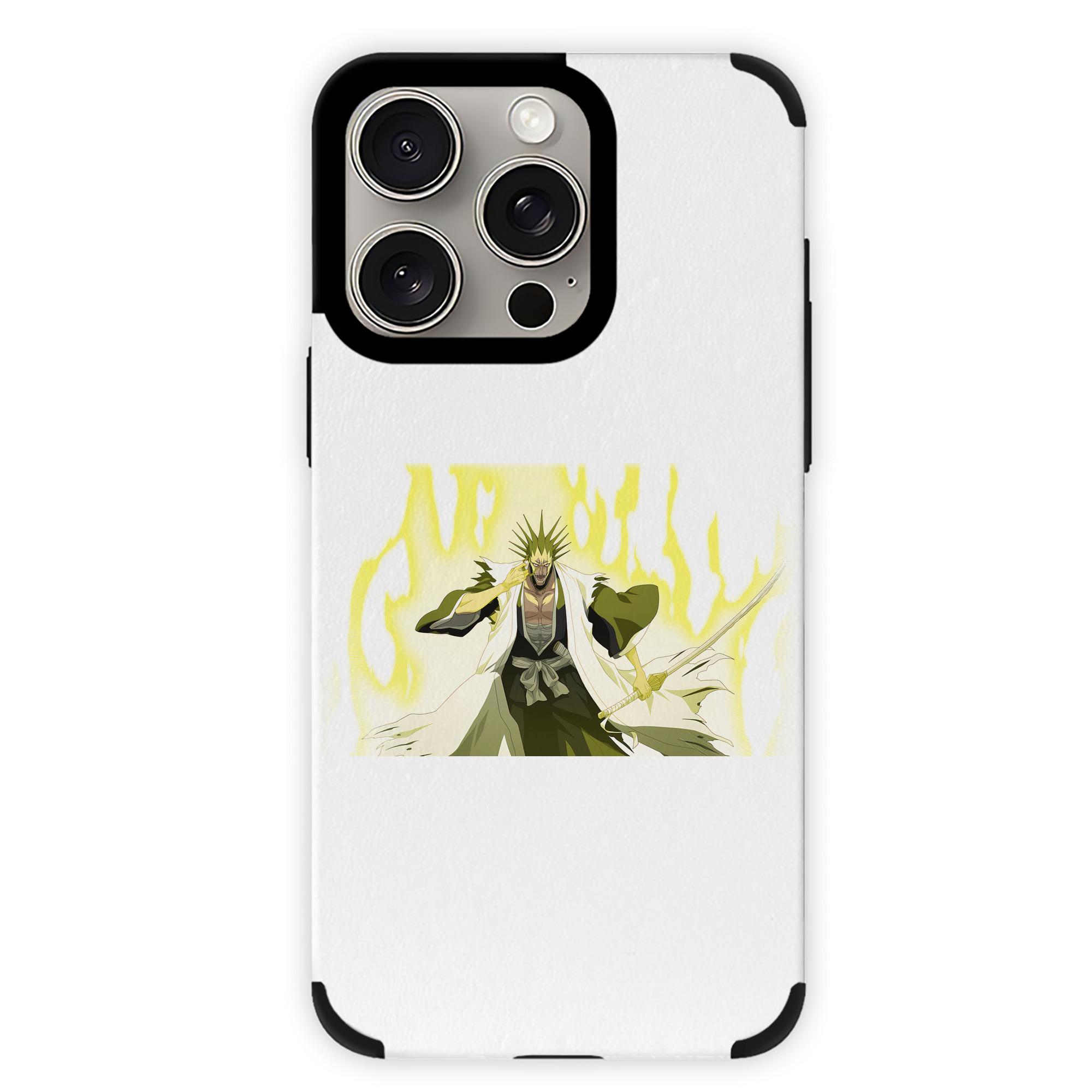 （画像用） ブリーチ ざらき けんぱち BLEACH Zaraki Kenpachi 【iPhone15ProMax対応】 PUレザー スマホケース 耐衝撃＆黄変防止