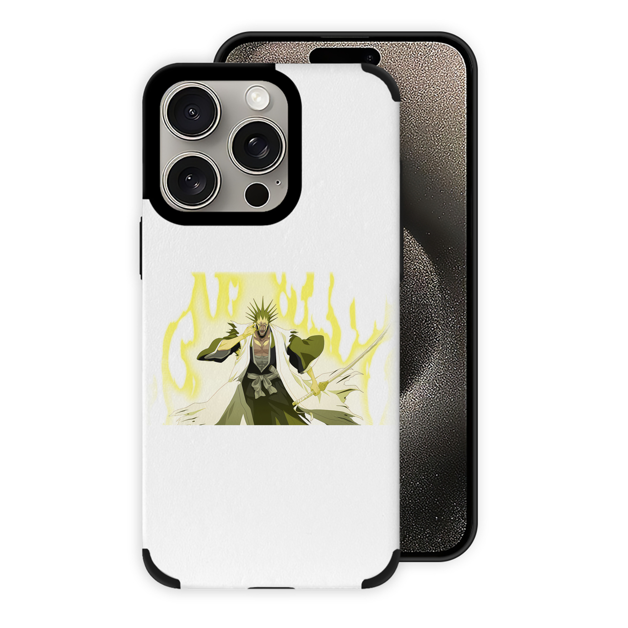 （画像用） ブリーチ ざらき けんぱち BLEACH Zaraki Kenpachi 【iPhone15ProMax対応】 PUレザー スマホケース 耐衝撃＆黄変防止