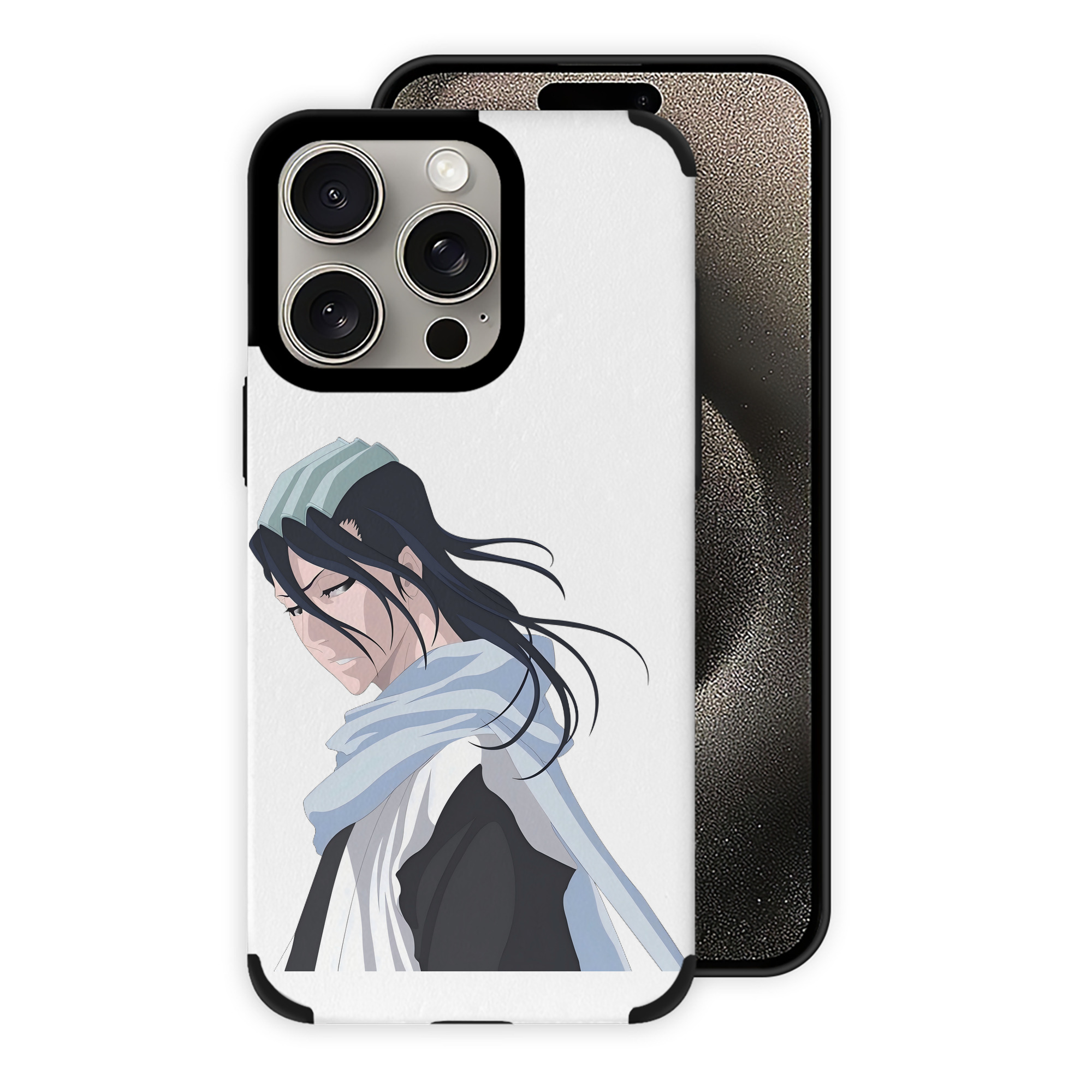 （画像用） ブリーチ くちき びゃくや BLEACH Kuchiki Byakuya 【iPhone15ProMax対応】 PUレザー スマホケース 耐衝撃＆黄変防止