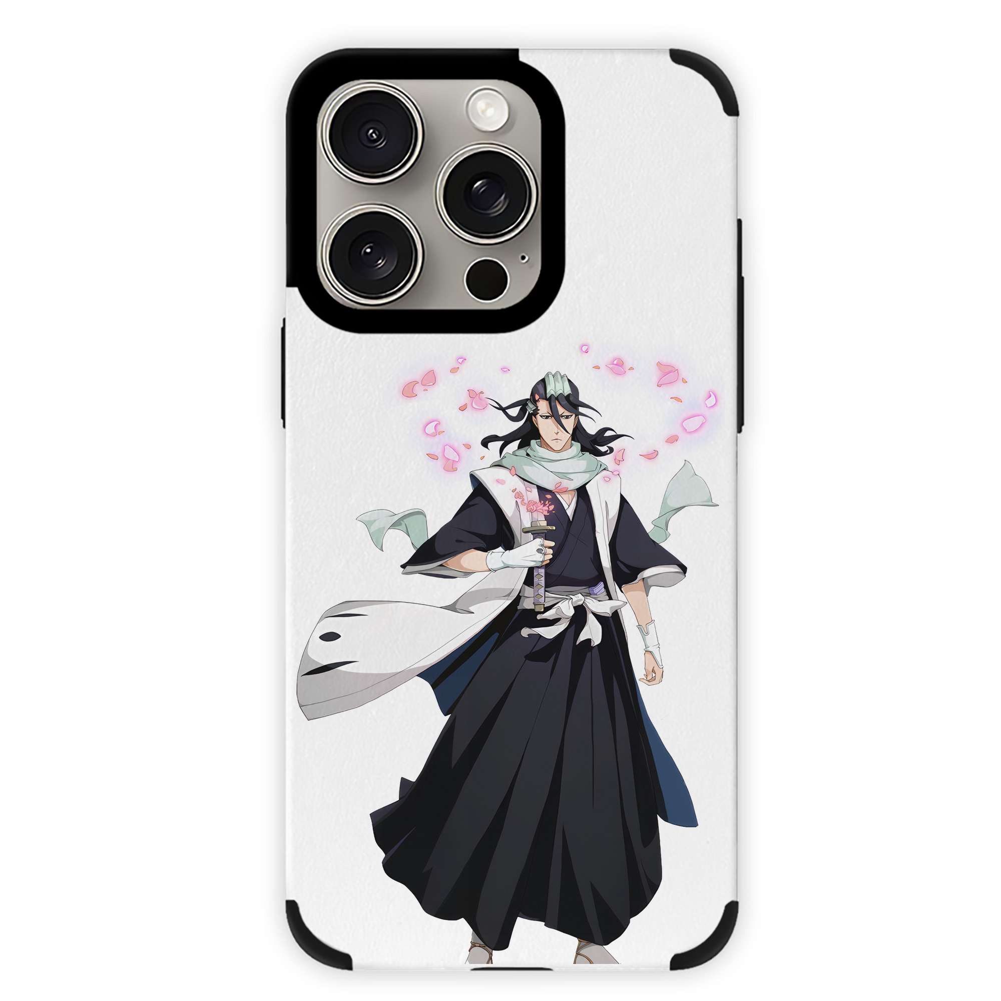 （画像用） ブリーチ くちき びゃくや BLEACH Kuchiki Byakuya 【iPhone15ProMax対応】 PUレザー スマホケース 耐衝撃＆黄変防止