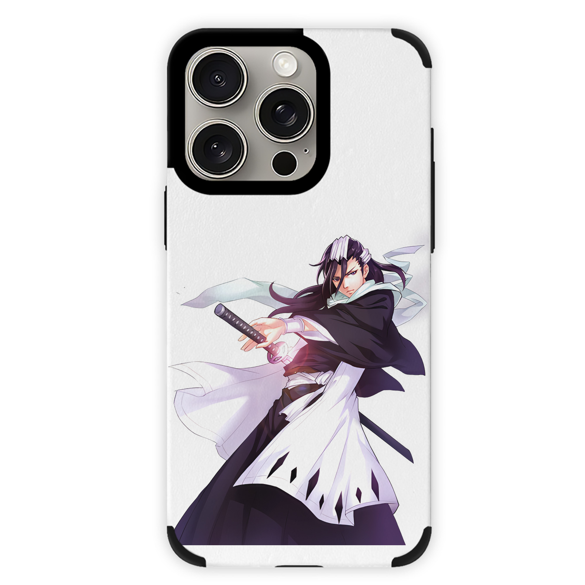 （画像用） ブリーチ くちき びゃくや BLEACH Kuchiki Byakuya 【iPhone15ProMax対応】 PUレザー スマホケース 耐衝撃＆黄変防止