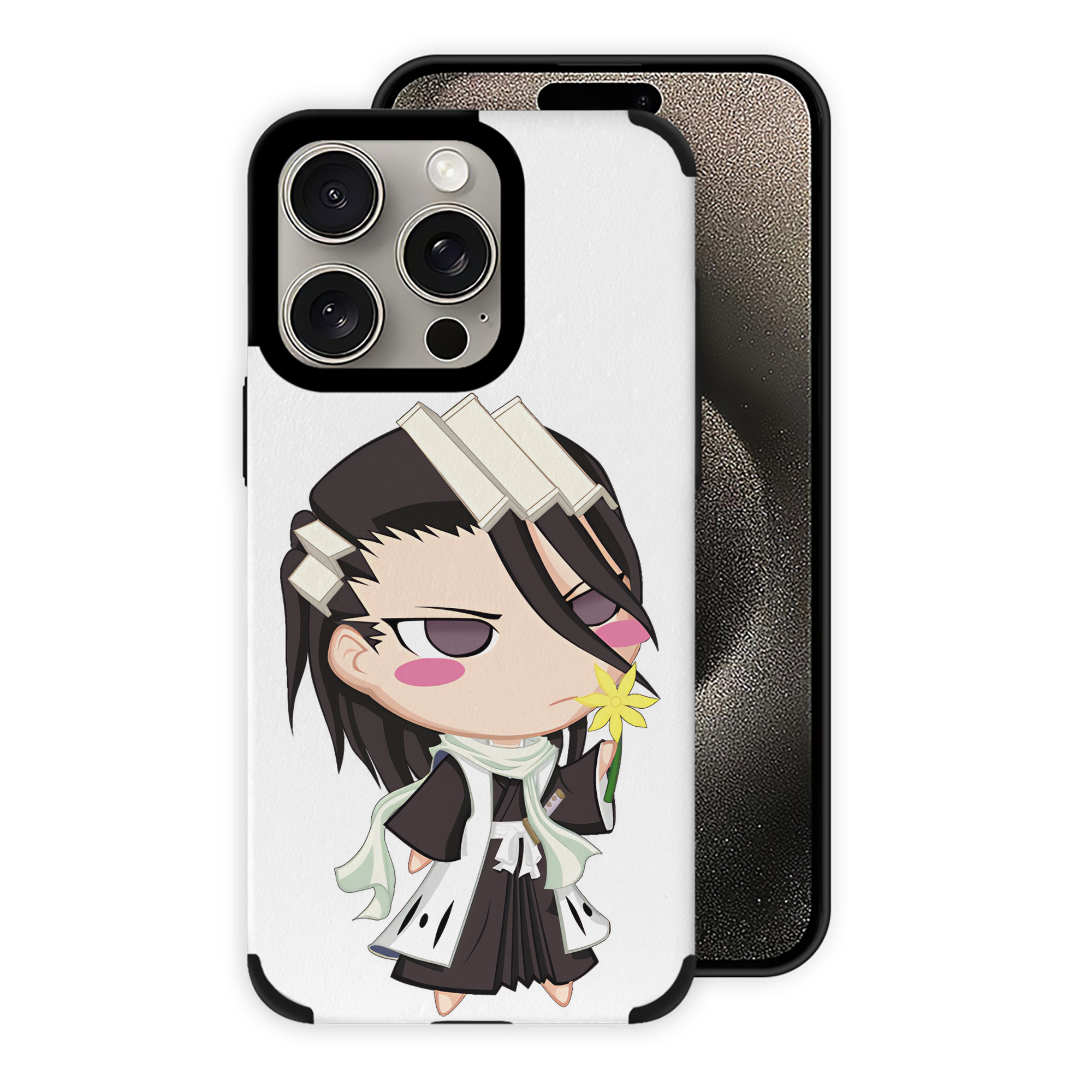 （画像用） ブリーチ くちき びゃくや BLEACH Kuchiki Byakuya 【iPhone15ProMax対応】 PUレザー スマホケース 耐衝撃＆黄変防止