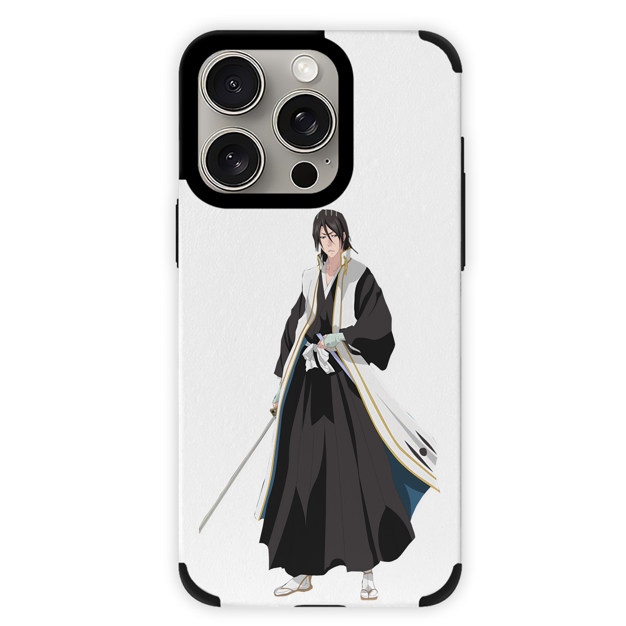（画像用） ブリーチ くちき びゃくや BLEACH Kuchiki Byakuya 【iPhone15ProMax対応】 PUレザー スマホケース 耐衝撃＆黄変防止