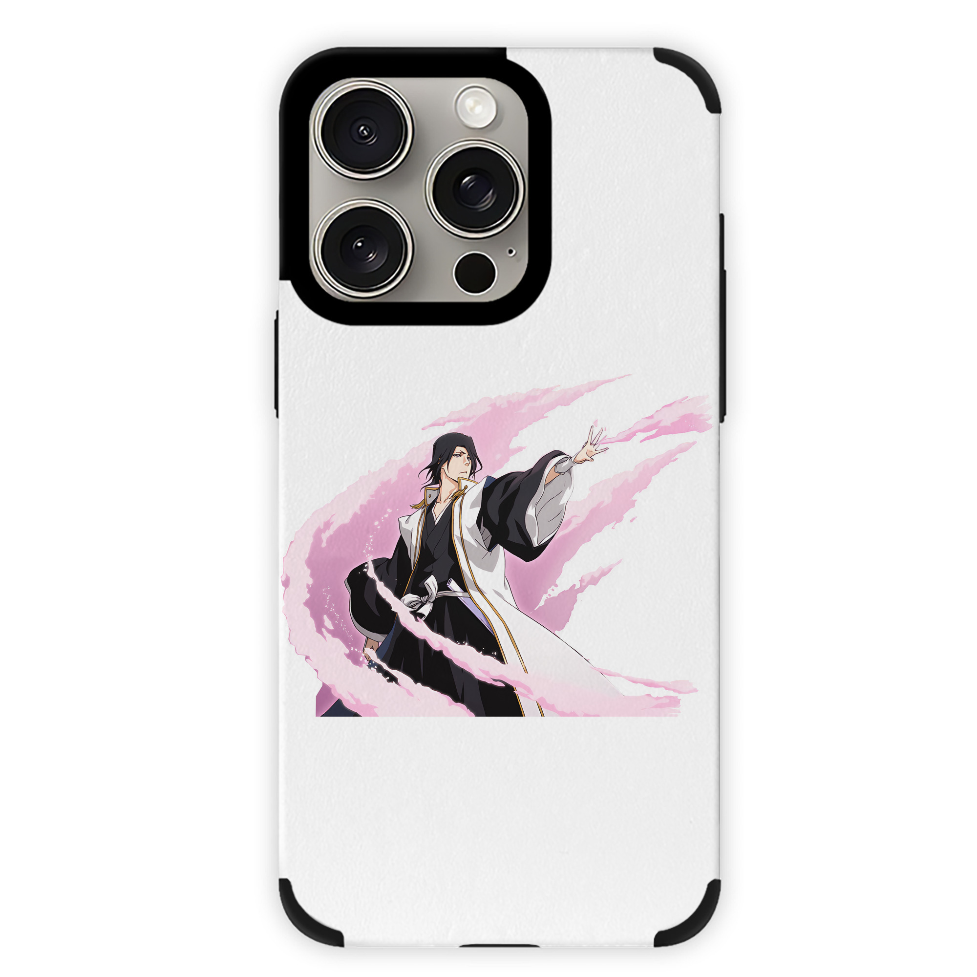 （画像用） ブリーチ くちき びゃくや BLEACH Kuchiki Byakuya 【iPhone15ProMax対応】 PUレザー スマホケース 耐衝撃＆黄変防止