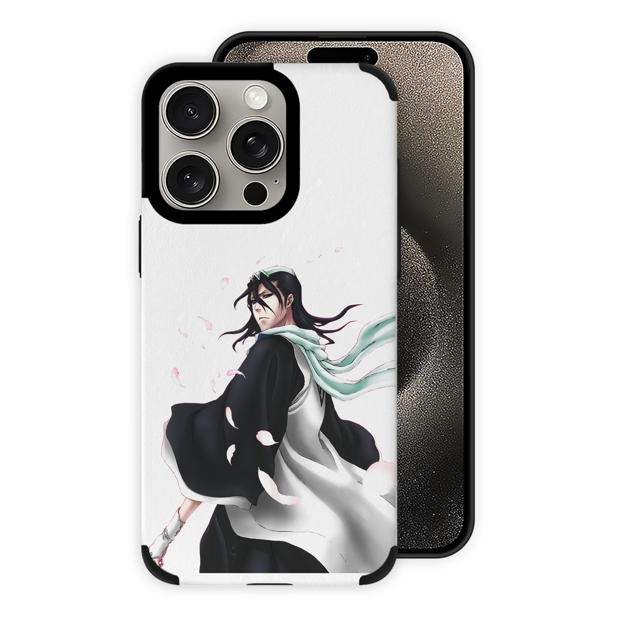 （画像用） ブリーチ くちき びゃくや BLEACH Kuchiki Byakuya 【iPhone15ProMax対応】 PUレザー スマホケース 耐衝撃＆黄変防止