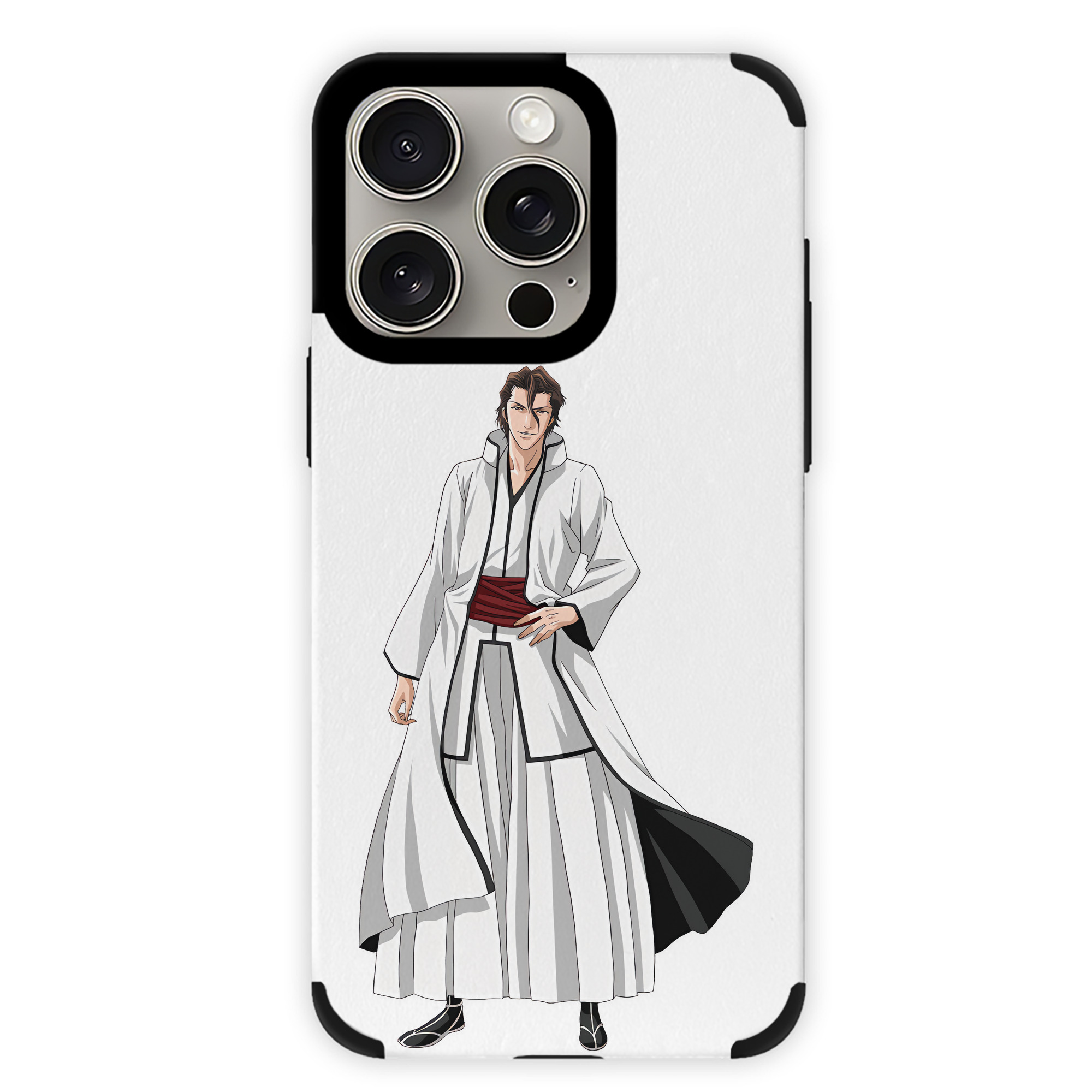 （画像用） ブリーチ 藍染 惣右介（あいぜん そうすけ） BLEACH Aizen Sousuke 【iPhone15ProMax対応】 PUレザー スマホケース 耐衝撃＆黄変防止