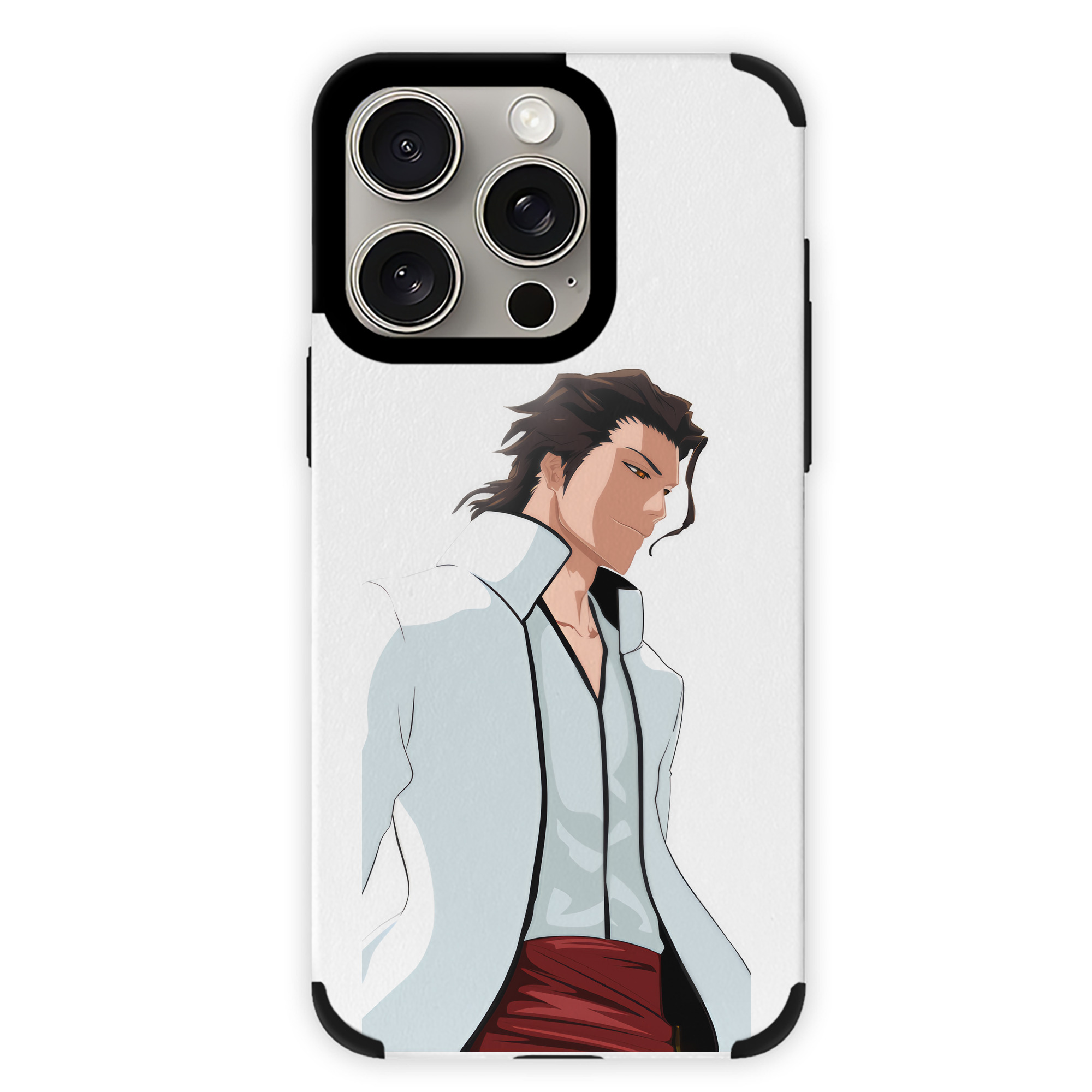 （画像用） ブリーチ 藍染 惣右介（あいぜん そうすけ） BLEACH Aizen Sousuke 【iPhone15ProMax対応】 PUレザー スマホケース 耐衝撃＆黄変防止