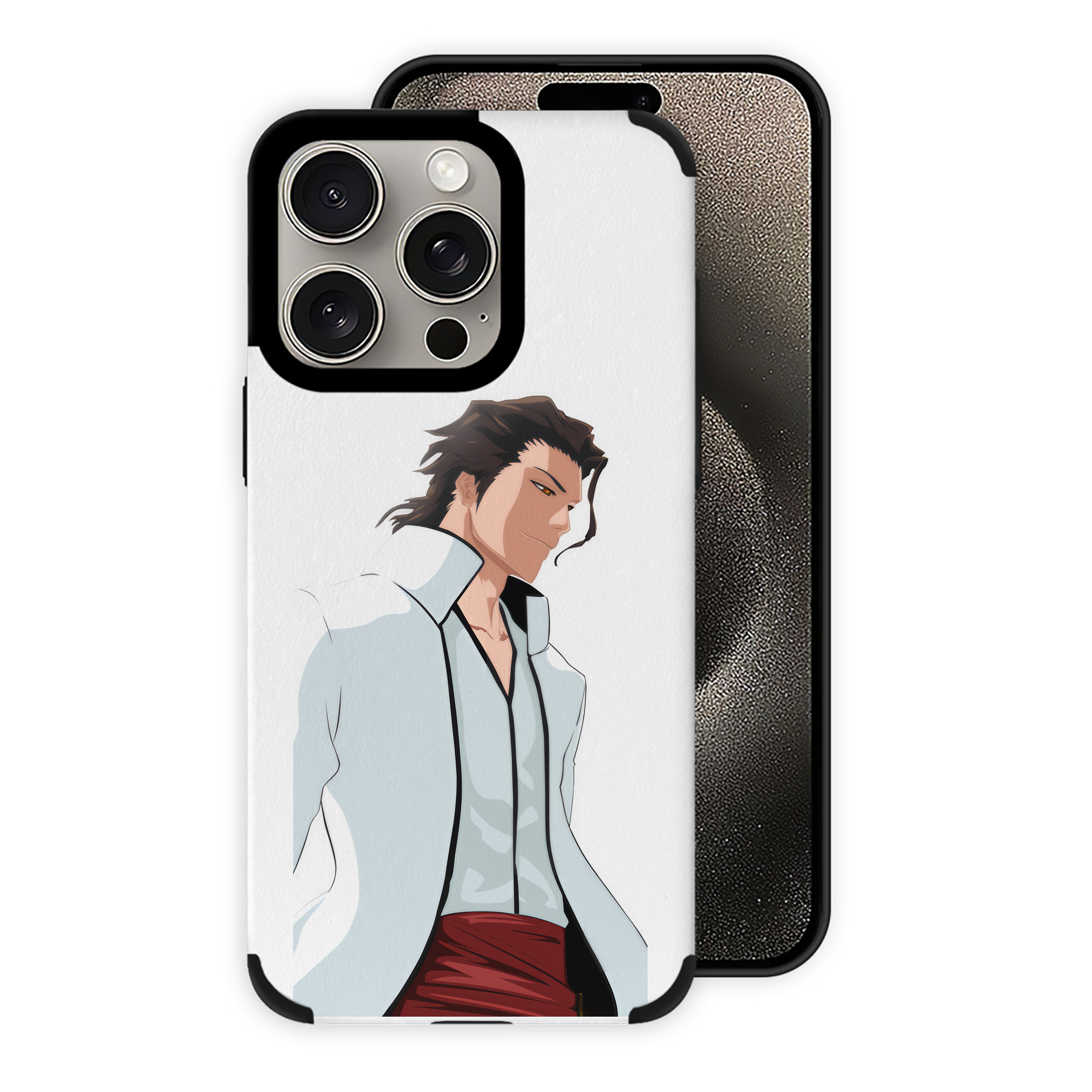 （画像用） ブリーチ 藍染 惣右介（あいぜん そうすけ） BLEACH Aizen Sousuke 【iPhone15ProMax対応】 PUレザー スマホケース 耐衝撃＆黄変防止