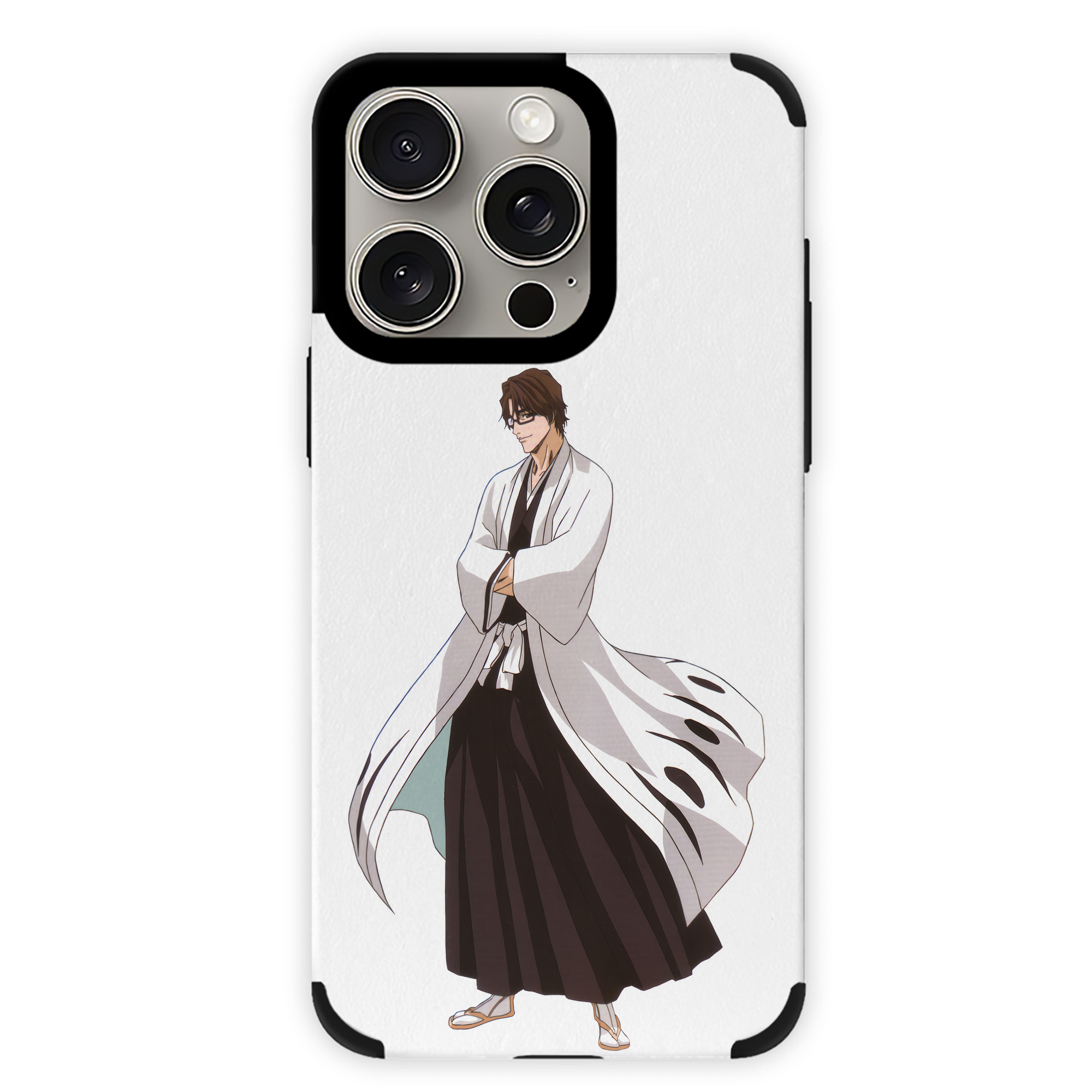 （画像用） ブリーチ 藍染 惣右介（あいぜん そうすけ） BLEACH Aizen Sousuke 【iPhone15ProMax対応】 PUレザー スマホケース 耐衝撃＆黄変防止