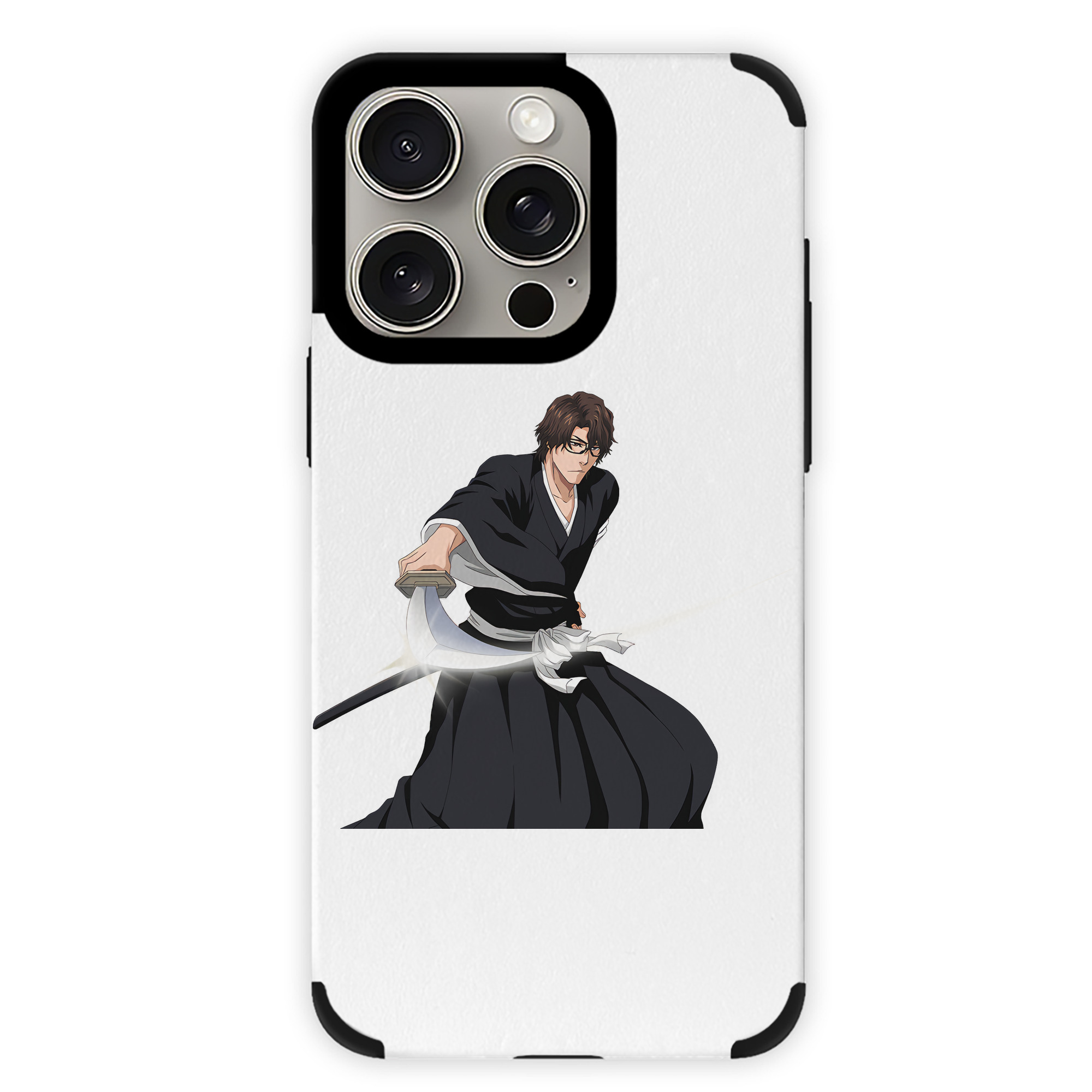 （画像用） ブリーチ 藍染 惣右介（あいぜん そうすけ） BLEACH Aizen Sousuke 【iPhone15ProMax対応】 PUレザー スマホケース 耐衝撃＆黄変防止