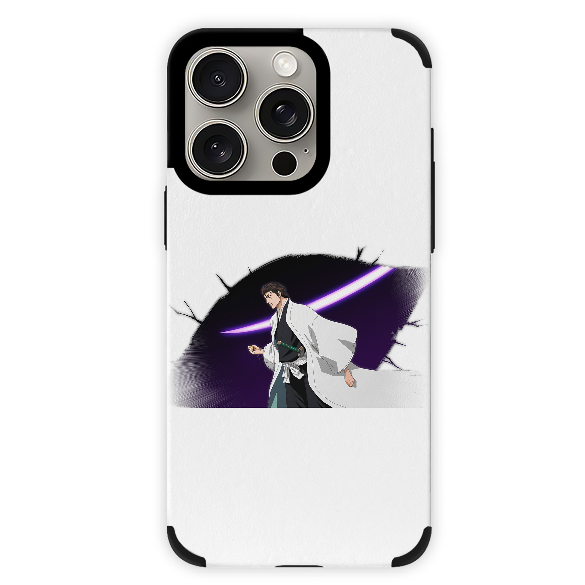 （画像用） ブリーチ 藍染 惣右介（あいぜん そうすけ） BLEACH Aizen Sousuke 【iPhone15ProMax対応】 PUレザー スマホケース 耐衝撃＆黄変防止