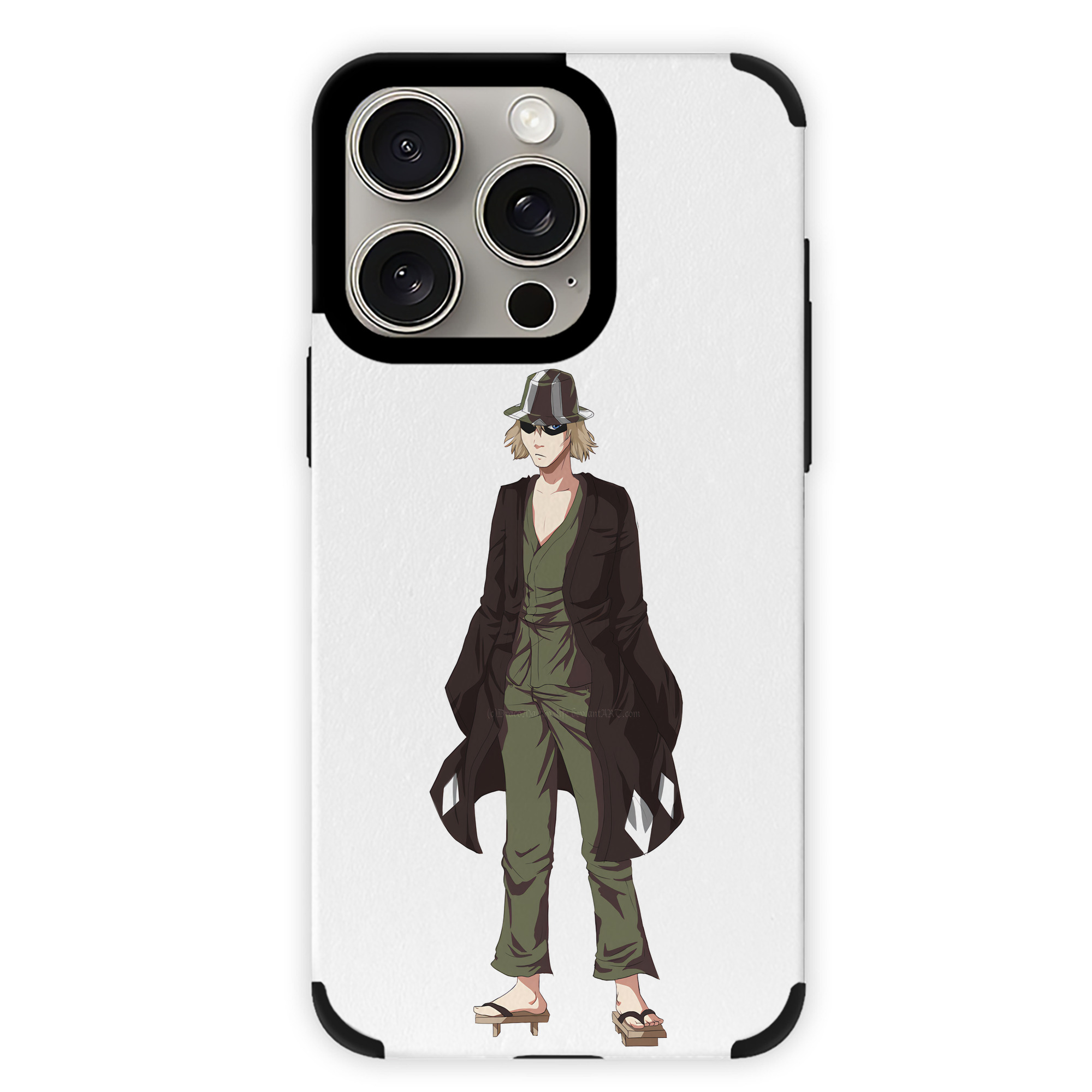 （画像用） "ブリーチ 浦原 喜助（うらはら きすけ） BLEACH Urahara Kisuke " 【iPhone15ProMax対応】 PUレザー スマホケース 耐衝撃＆黄変防止