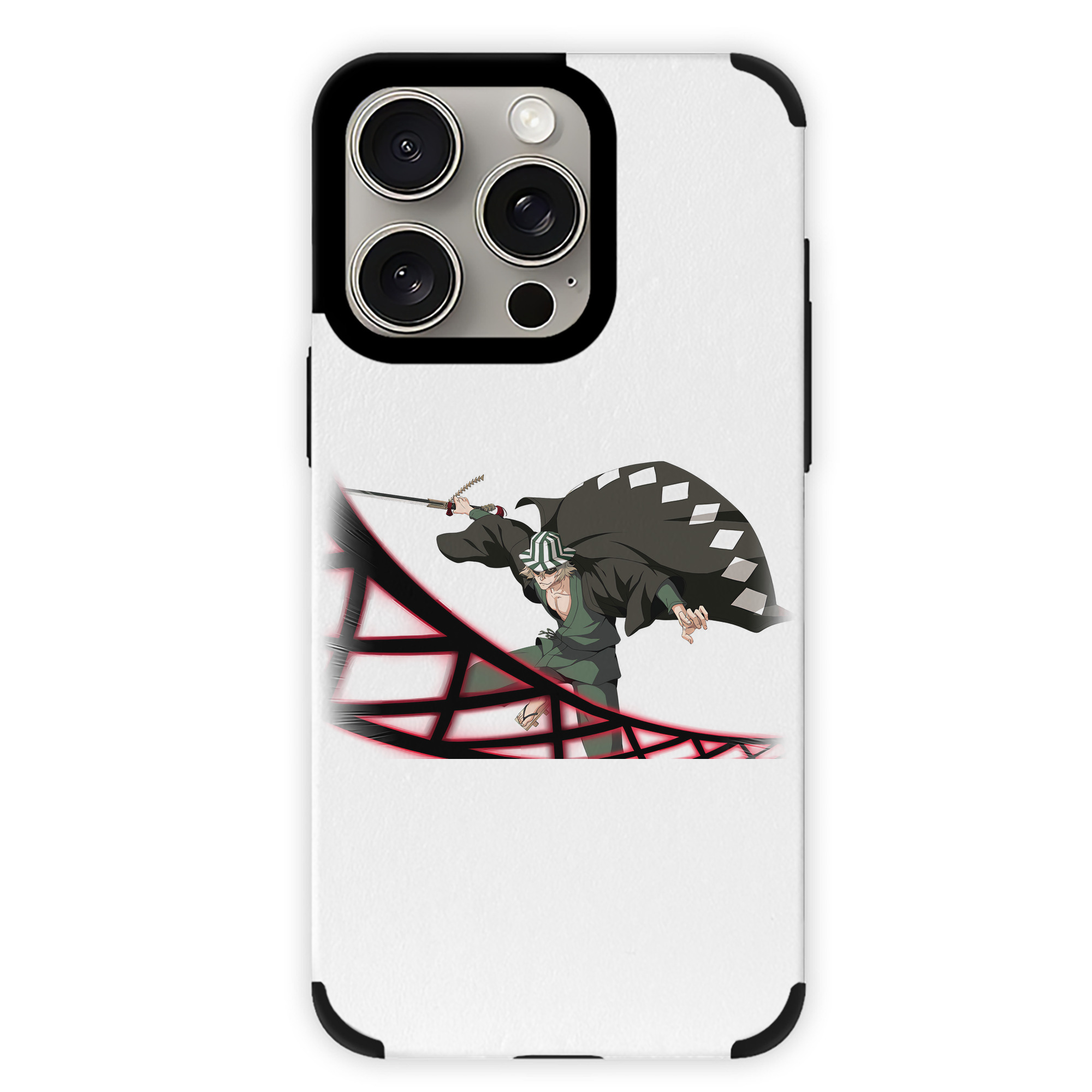 （画像用） "ブリーチ 浦原 喜助（うらはら きすけ） BLEACH Urahara Kisuke " 【iPhone15ProMax対応】 PUレザー スマホケース 耐衝撃＆黄変防止
