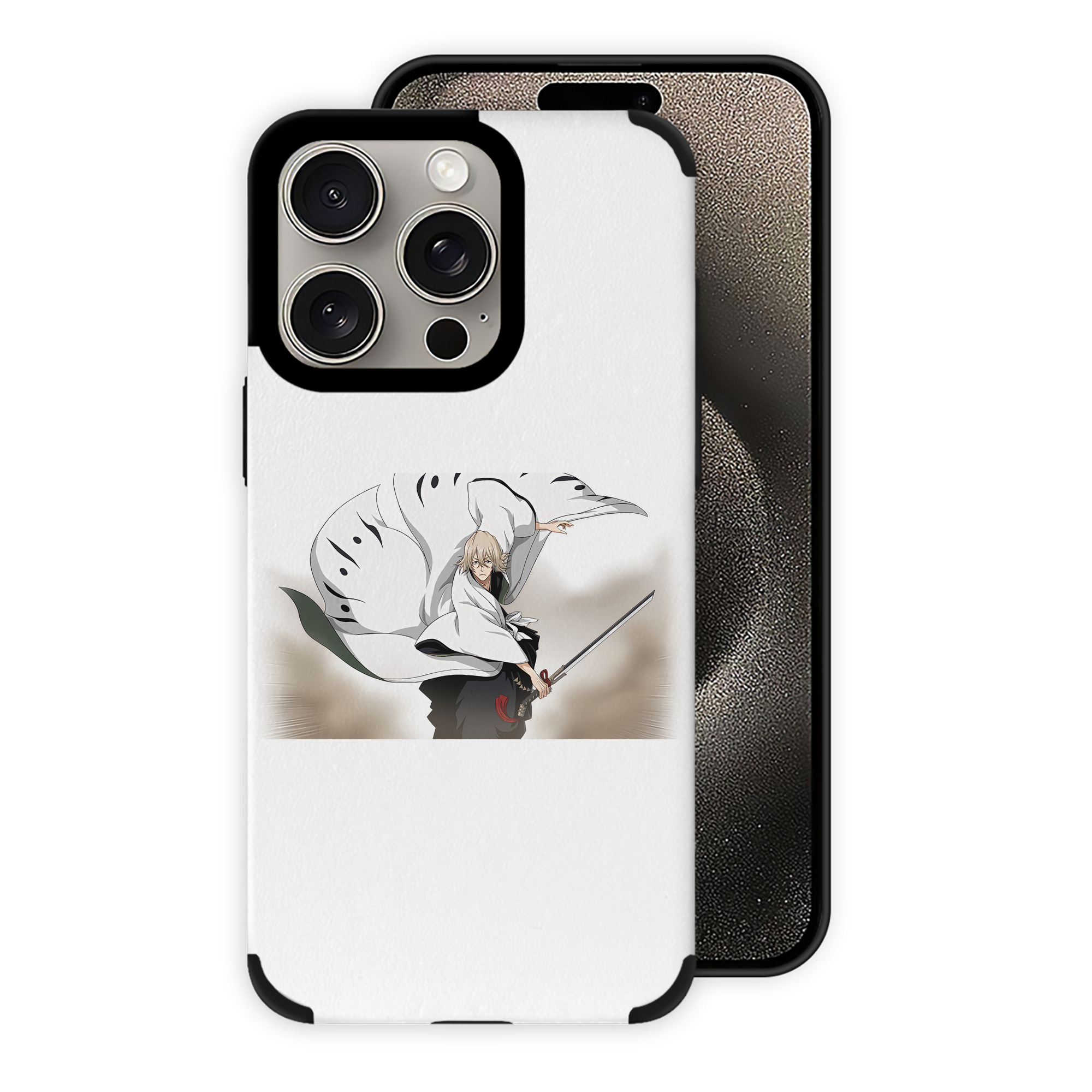 （画像用） "ブリーチ 浦原 喜助（うらはら きすけ） BLEACH Urahara Kisuke " 【iPhone15ProMax対応】 PUレザー スマホケース 耐衝撃＆黄変防止