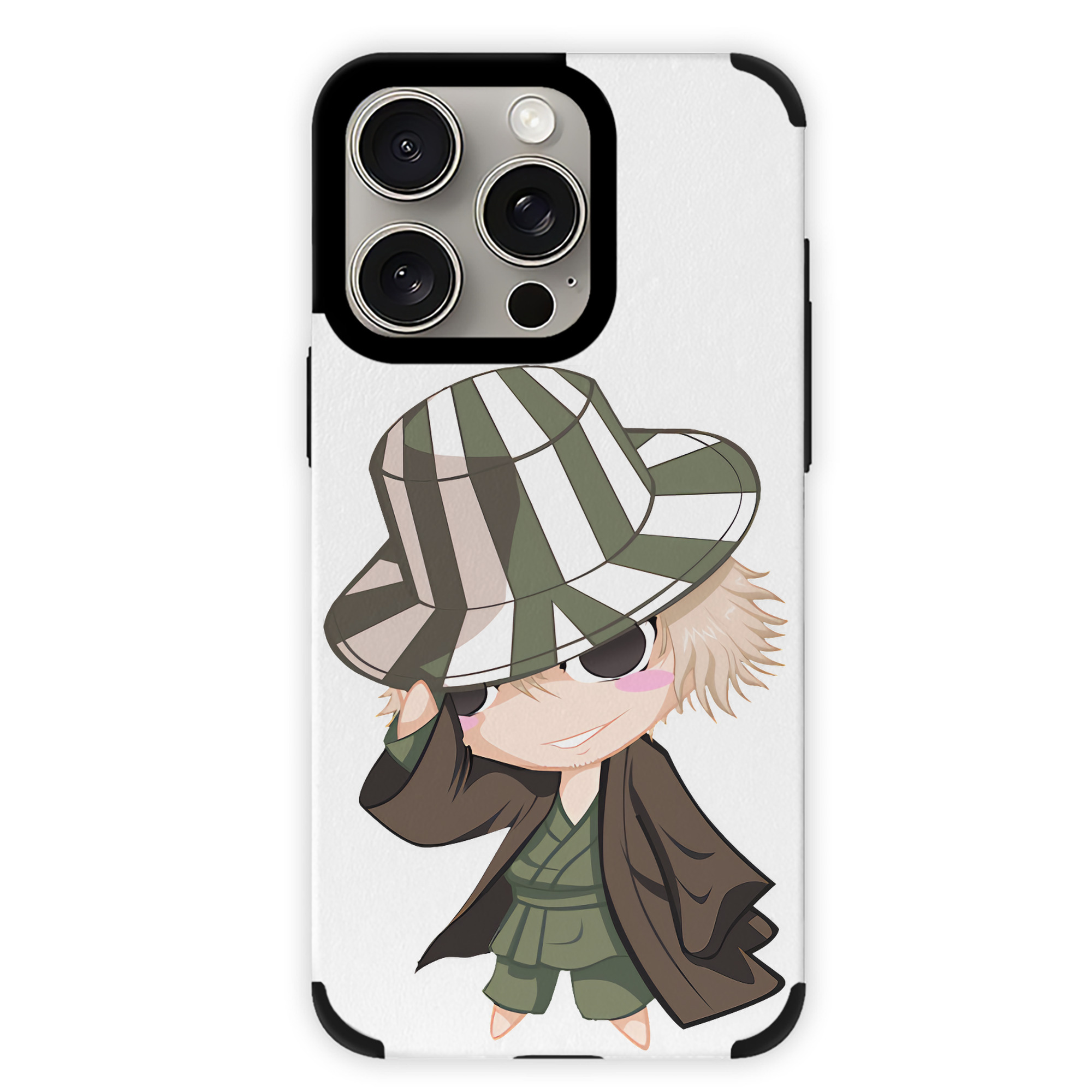 （画像用） "ブリーチ 浦原 喜助（うらはら きすけ） BLEACH Urahara Kisuke " 【iPhone15ProMax対応】 PUレザー スマホケース 耐衝撃＆黄変防止