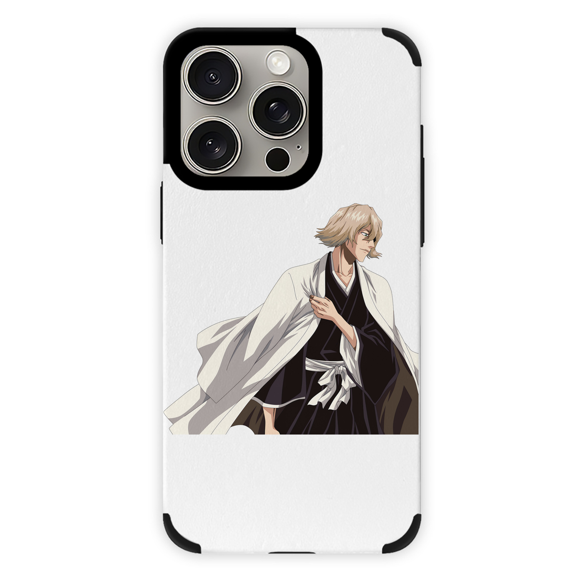 （画像用） "ブリーチ 浦原 喜助（うらはら きすけ） BLEACH Urahara Kisuke " 【iPhone15ProMax対応】 PUレザー スマホケース 耐衝撃＆黄変防止