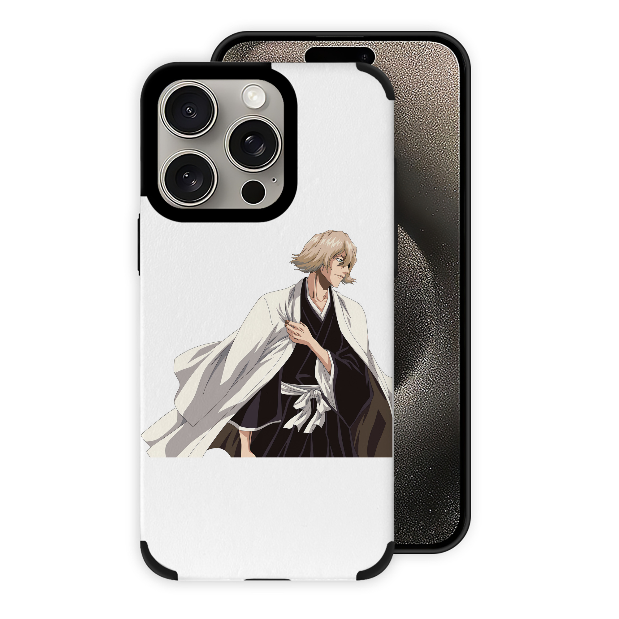 （画像用） "ブリーチ 浦原 喜助（うらはら きすけ） BLEACH Urahara Kisuke " 【iPhone15ProMax対応】 PUレザー スマホケース 耐衝撃＆黄変防止
