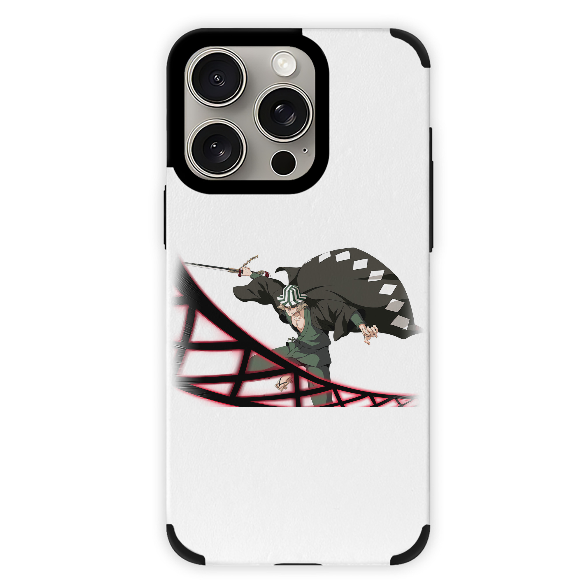 （画像用） "ブリーチ 浦原 喜助（うらはら きすけ） BLEACH Urahara Kisuke " 【iPhone15ProMax対応】 PUレザー スマホケース 耐衝撃＆黄変防止