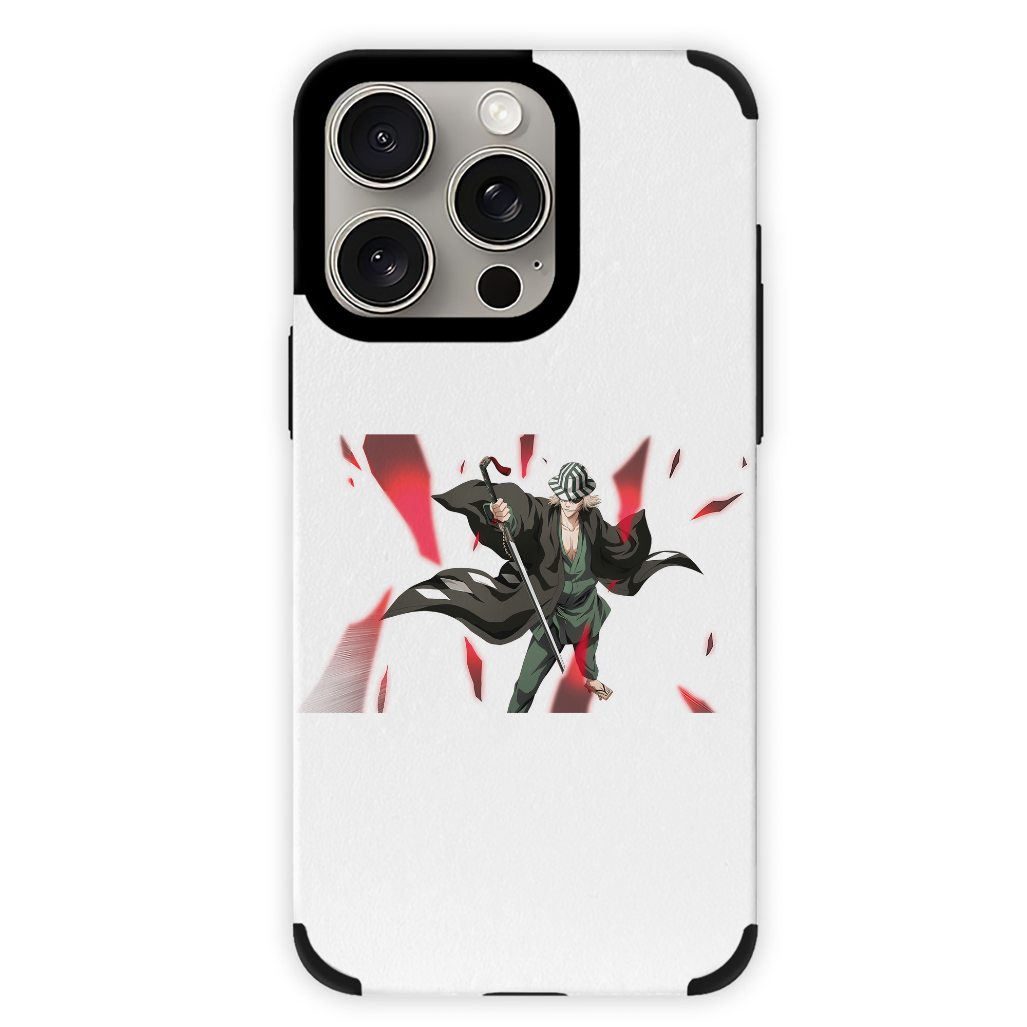 （画像用） "ブリーチ 浦原 喜助（うらはら きすけ） BLEACH Urahara Kisuke " 【iPhone15ProMax対応】 PUレザー スマホケース 耐衝撃＆黄変防止
