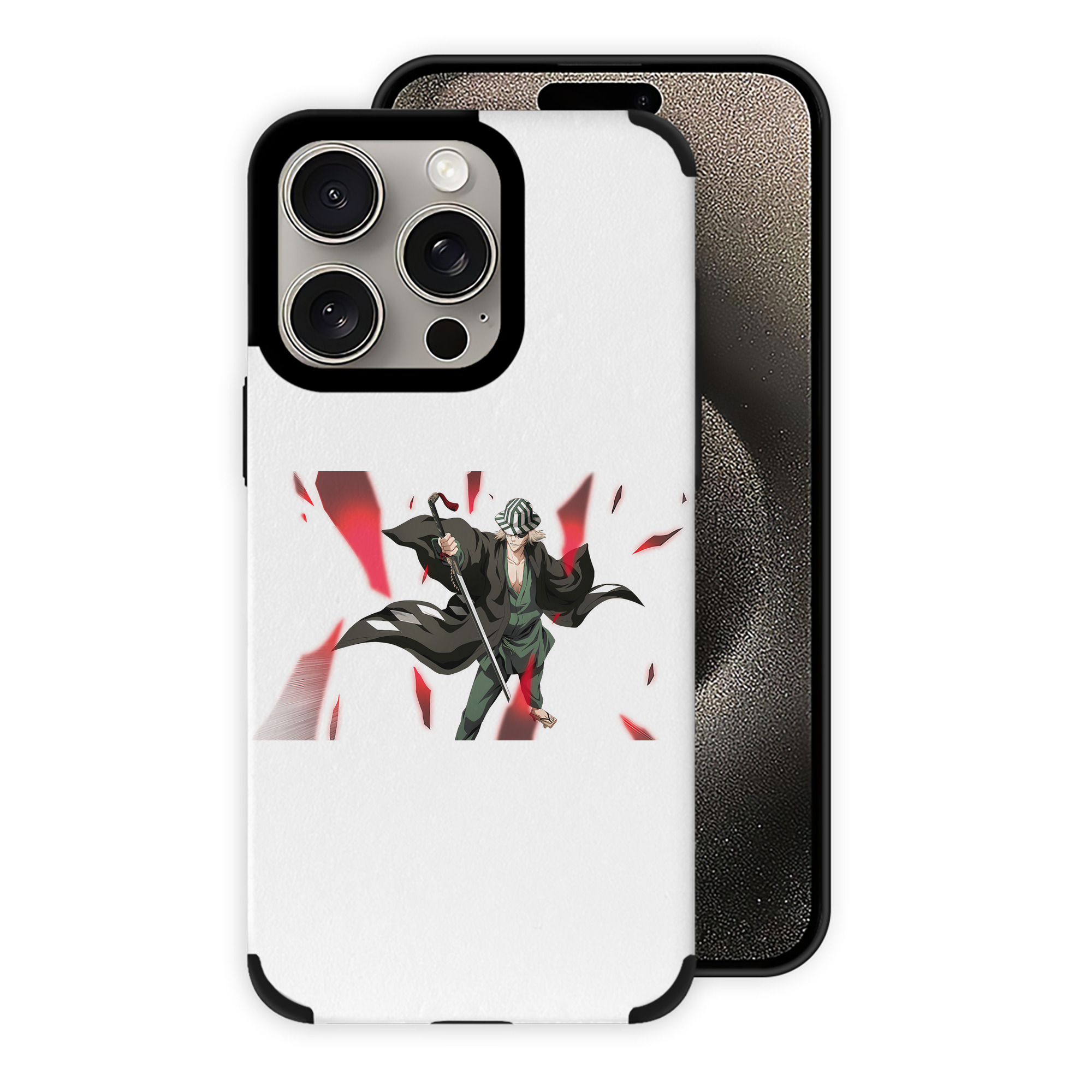 （画像用） "ブリーチ 浦原 喜助（うらはら きすけ） BLEACH Urahara Kisuke " 【iPhone15ProMax対応】 PUレザー スマホケース 耐衝撃＆黄変防止