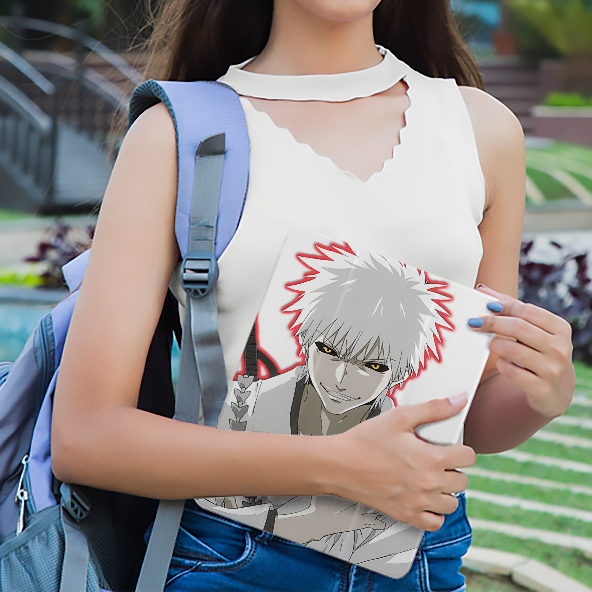 ブリーチ 黒崎一護（くろさき いちご）BLEACH Kurosaki Ichigo IPad ケース ペン収納付き 三つ折りスタンド PUレザー×シリコン 対応機種9.5/10.5/10.9インチ