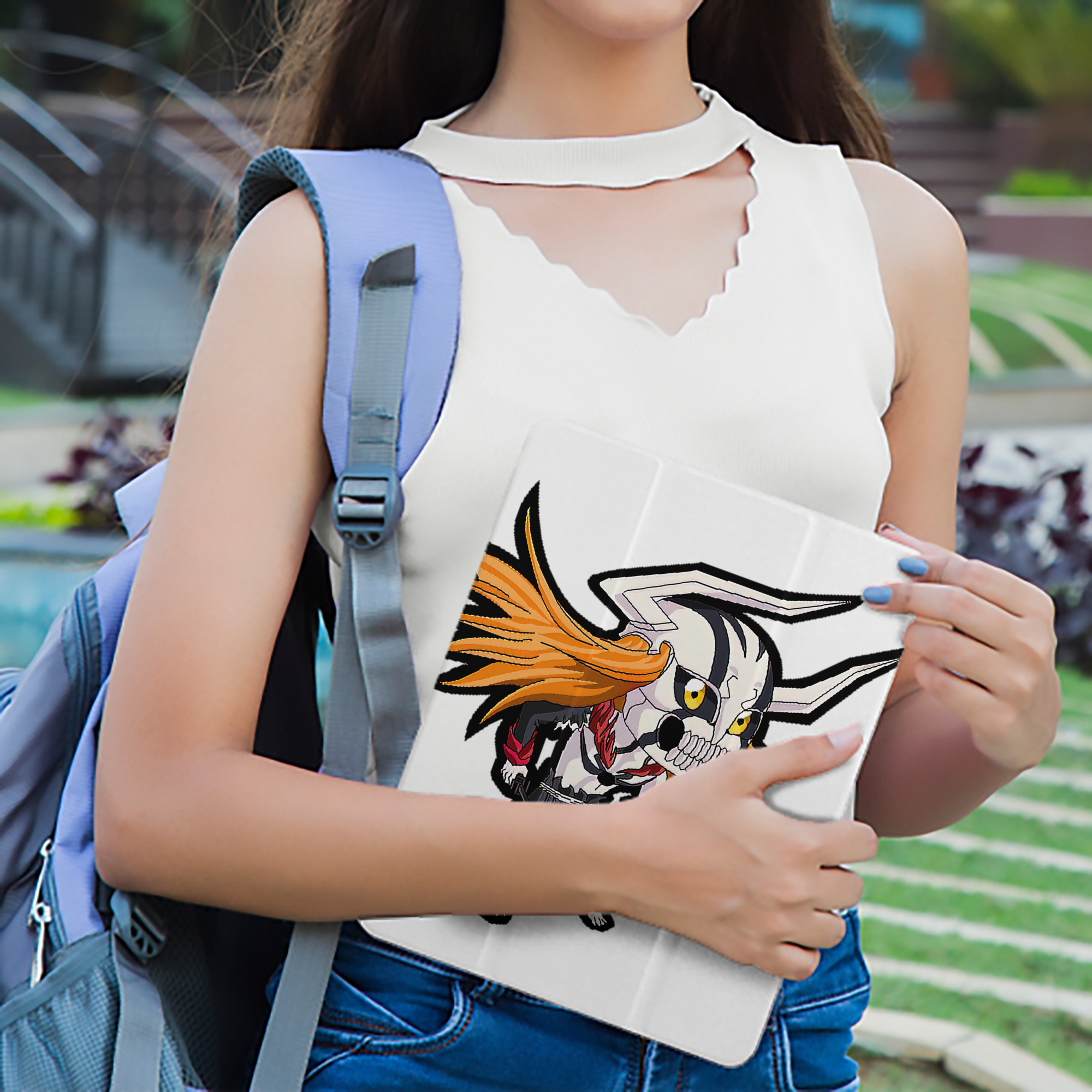 ブリーチ 黒崎一護（くろさき いちご）BLEACH Kurosaki Ichigo IPad ケース ペン収納付き 三つ折りスタンド PUレザー×シリコン 対応機種9.5/10.5/10.9インチ