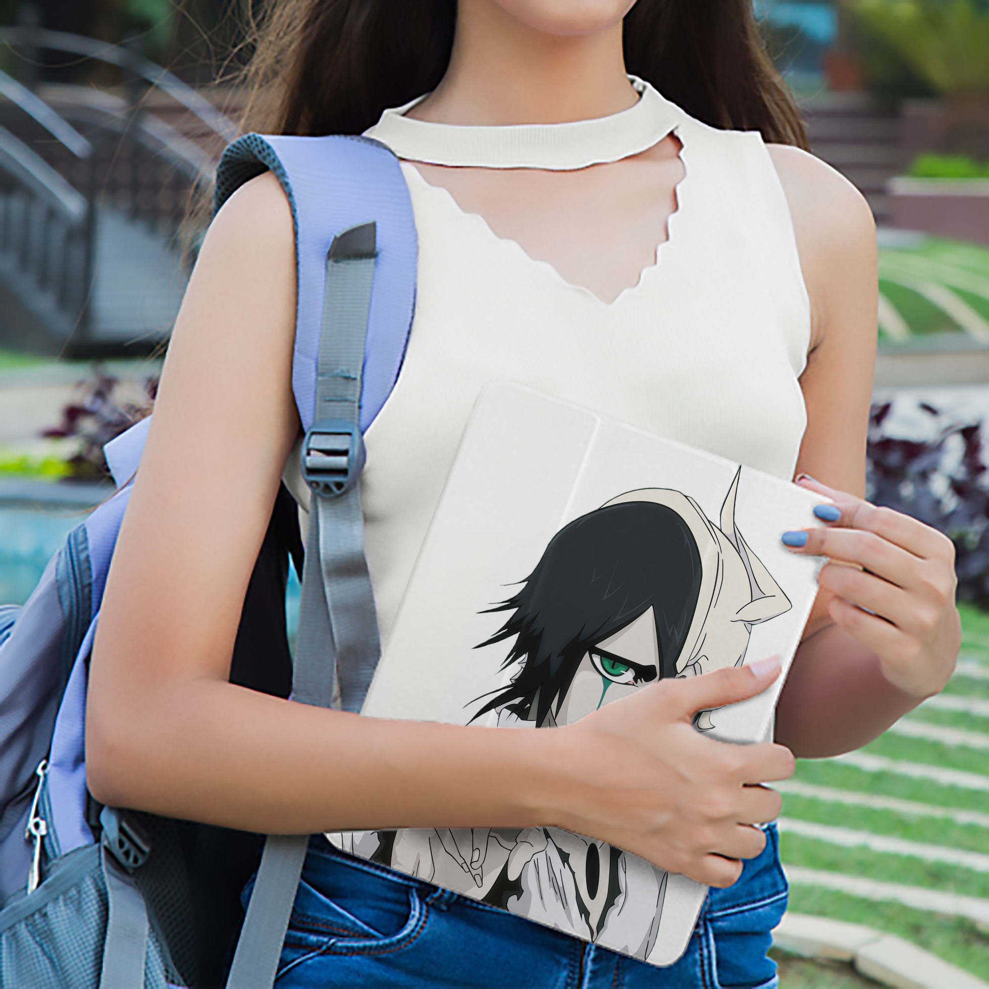 ブリーチ ウルキオラ·シファー BLEACH Ulquiorra cifer IPad ケース ペン収納付き 三つ折りスタンド PUレザー×シリコン 対応機種9.5/10.5/10.9インチ
