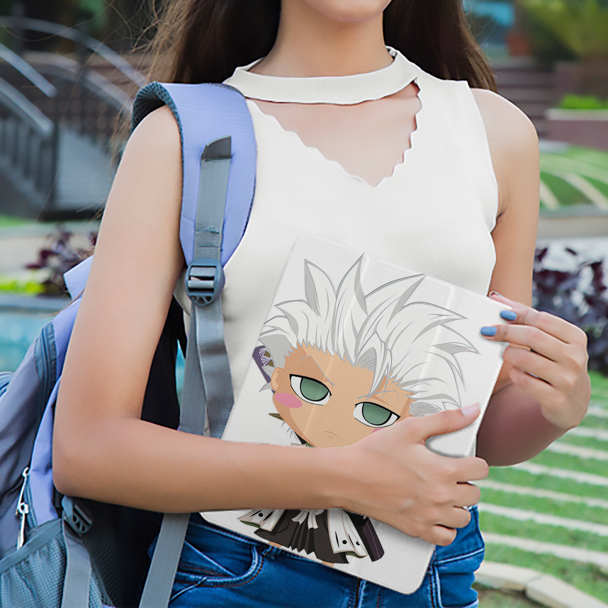 ブリーチ 日番谷冬獅郎（ひつがや とうしろう） BLEACH Hitsugaya Toushirou IPad ケース ペン収納付き 三つ折りスタンド PUレザー×シリコン 対応機種9.5/10.5/10.9インチ