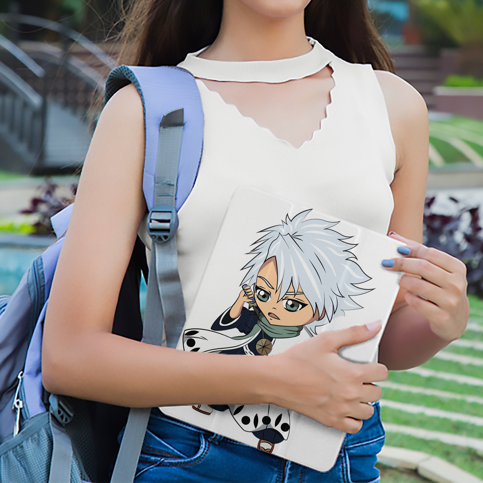 ブリーチ 日番谷冬獅郎（ひつがや とうしろう） BLEACH Hitsugaya Toushirou IPad ケース ペン収納付き 三つ折りスタンド PUレザー×シリコン 対応機種9.5/10.5/10.9インチ