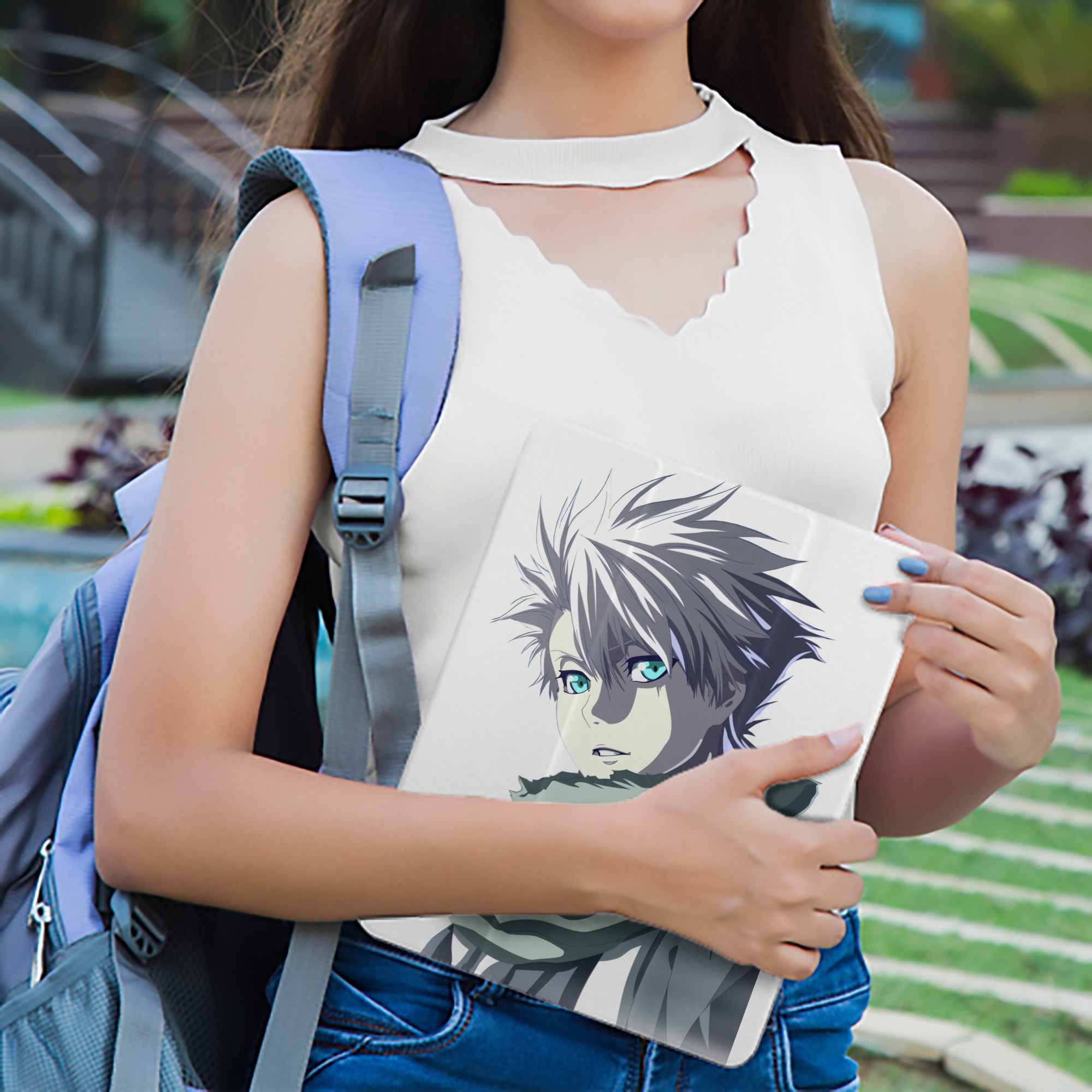 ブリーチ 日番谷冬獅郎（ひつがや とうしろう） BLEACH Hitsugaya Toushirou IPad ケース ペン収納付き 三つ折りスタンド PUレザー×シリコン 対応機種9.5/10.5/10.9インチ