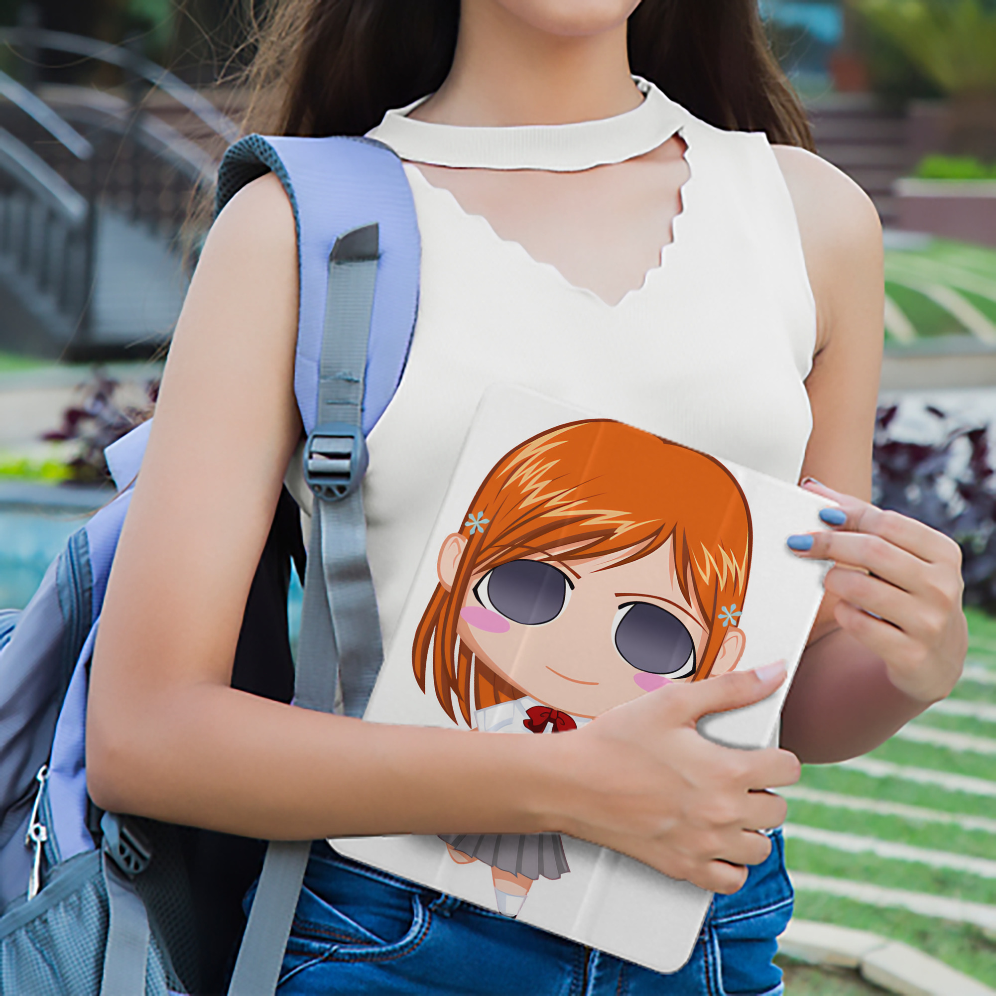 ブリーチ 井上織姫（いのうえおりひめ） BLEACH Inoue Orihime IPad ケース ペン収納付き 三つ折りスタンド PUレザー×シリコン 対応機種9.5/10.5/10.9インチ