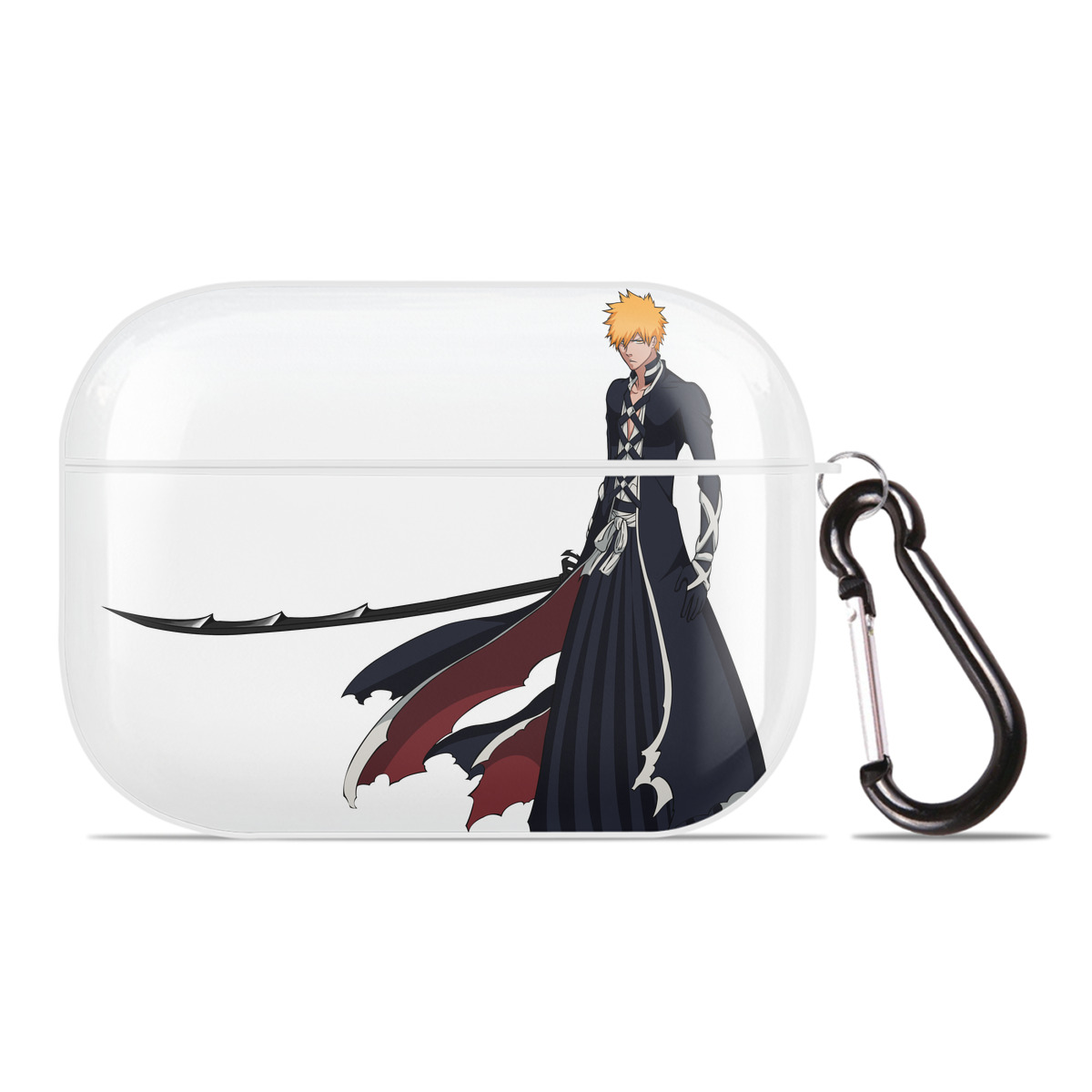 （画像用） ブリーチ 黒崎一護（くろさき いちご）BLEACH Kurosaki Ichigo 【AirPods Pro用】ハードシェル保護ケース 耐衝撃・防指紋・カラビナ付き商品仕様