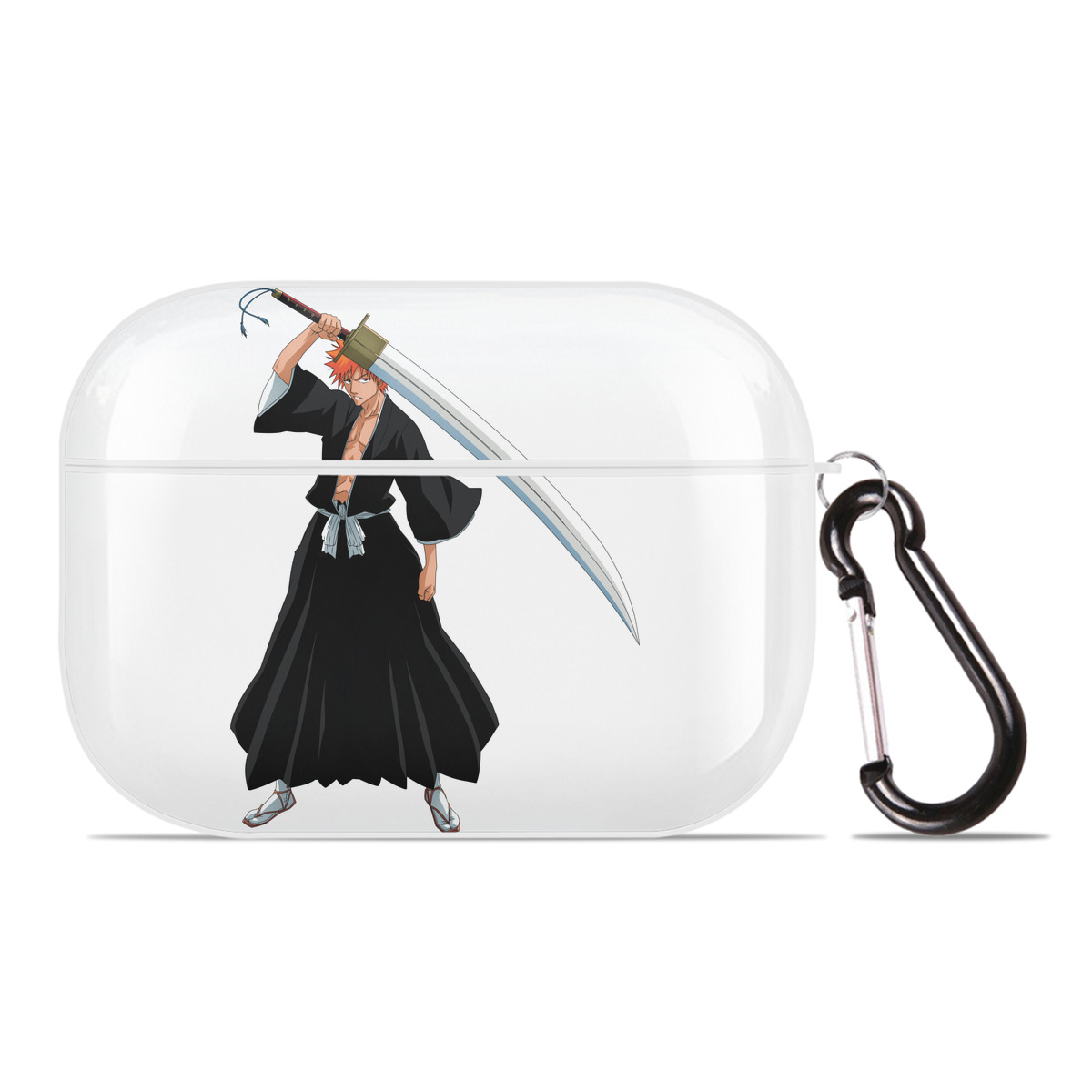 （画像用） ブリーチ 黒崎一護（くろさき いちご）BLEACH Kurosaki Ichigo 【AirPods Pro用】ハードシェル保護ケース 耐衝撃・防指紋・カラビナ付き商品仕様
