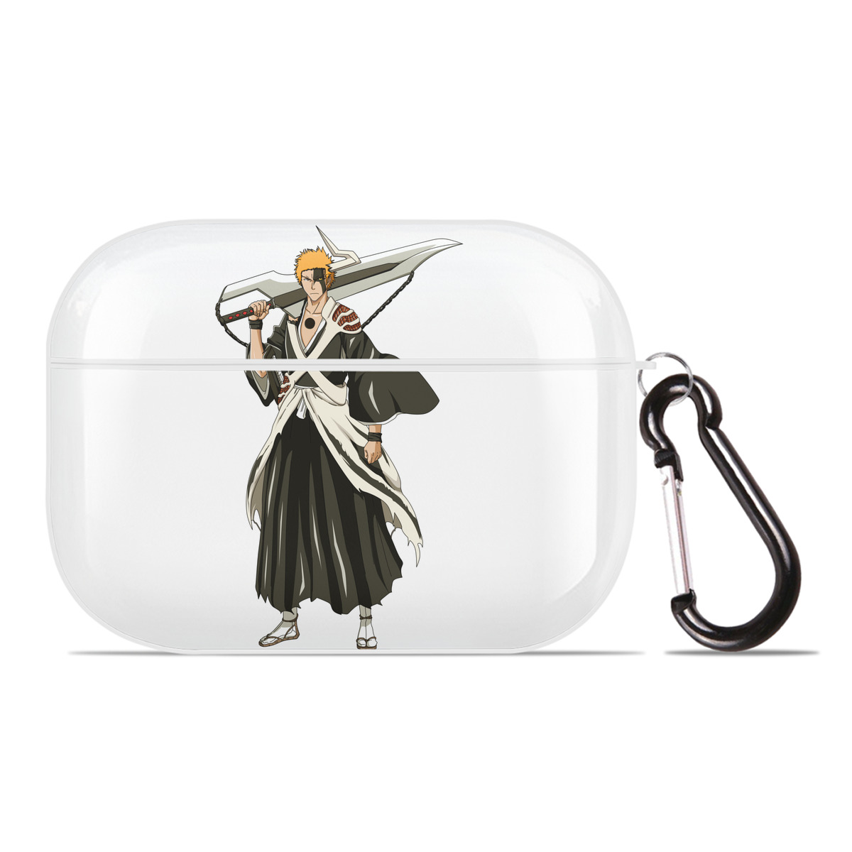 （画像用） ブリーチ 黒崎一護（くろさき いちご）BLEACH Kurosaki Ichigo 【AirPods Pro用】ハードシェル保護ケース 耐衝撃・防指紋・カラビナ付き商品仕様