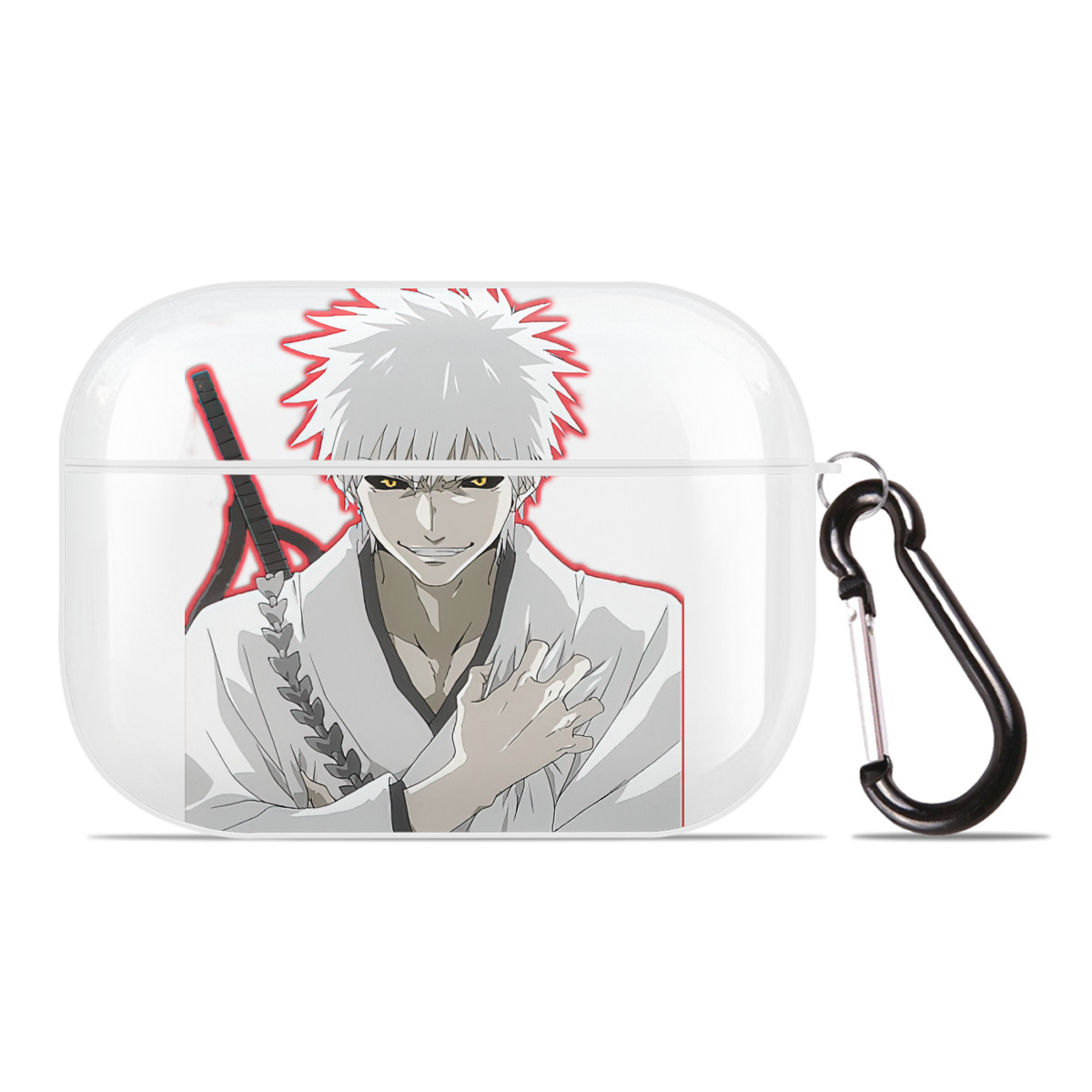 （画像用） ブリーチ 黒崎一護（くろさき いちご）BLEACH Kurosaki Ichigo 【AirPods Pro用】ハードシェル保護ケース 耐衝撃・防指紋・カラビナ付き商品仕様