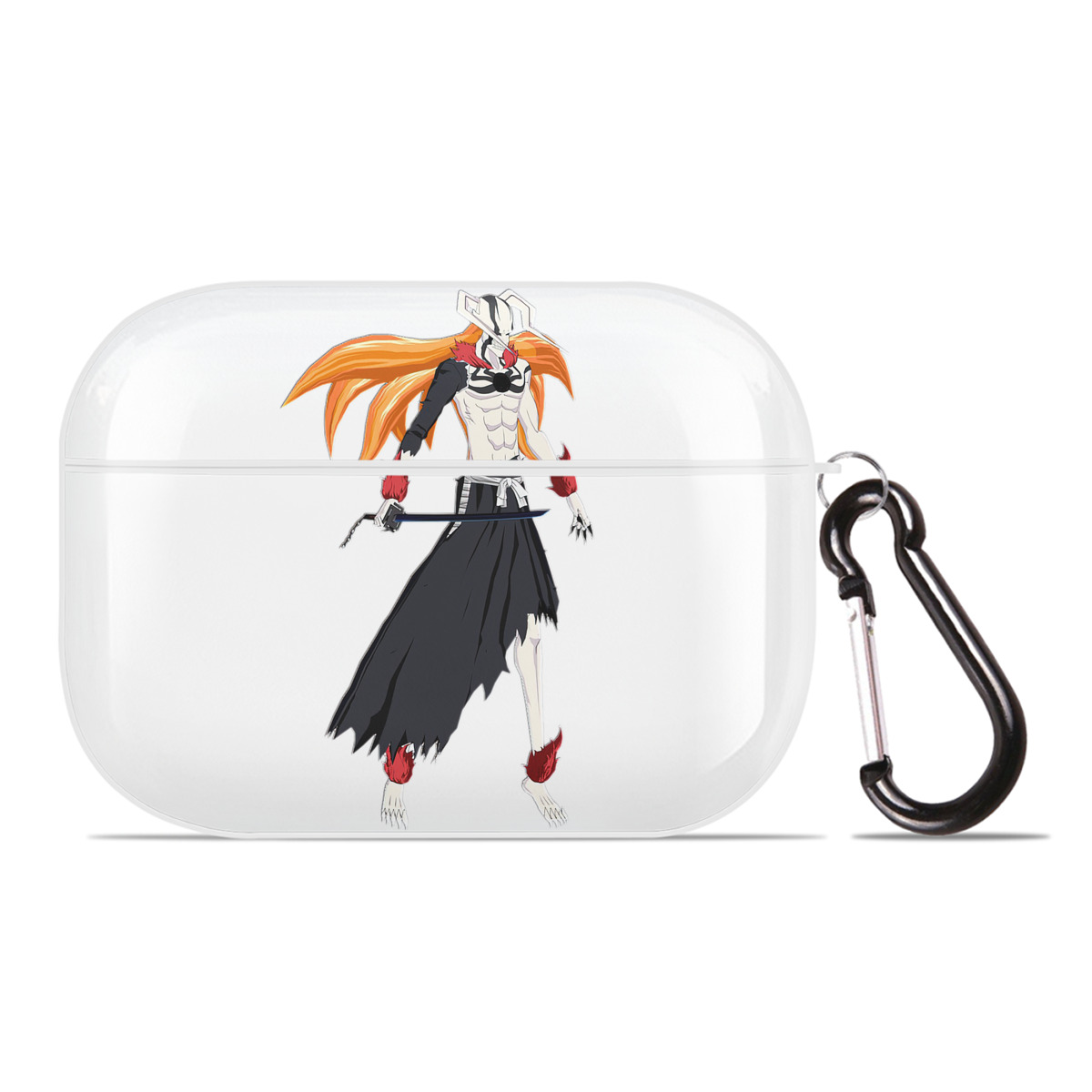 （画像用） ブリーチ 黒崎一護（くろさき いちご）BLEACH Kurosaki Ichigo 【AirPods Pro用】ハードシェル保護ケース 耐衝撃・防指紋・カラビナ付き商品仕様