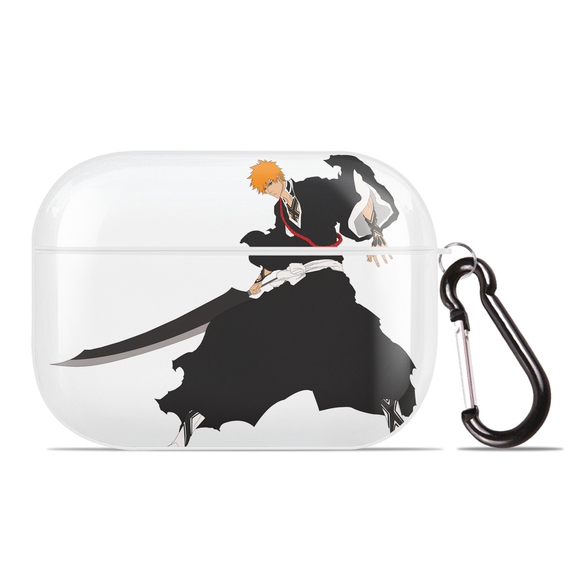 （画像用） ブリーチ 黒崎一護（くろさき いちご）BLEACH Kurosaki Ichigo 【AirPods Pro用】ハードシェル保護ケース 耐衝撃・防指紋・カラビナ付き商品仕様