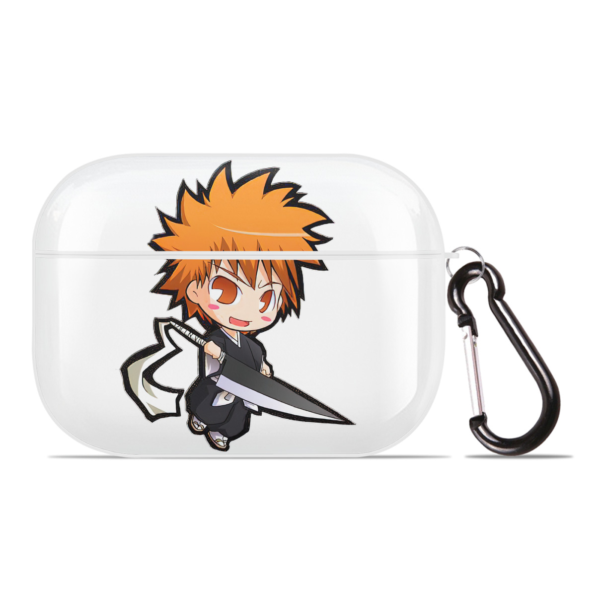 （画像用） ブリーチ 黒崎一護（くろさき いちご）BLEACH Kurosaki Ichigo 【AirPods Pro用】ハードシェル保護ケース 耐衝撃・防指紋・カラビナ付き商品仕様