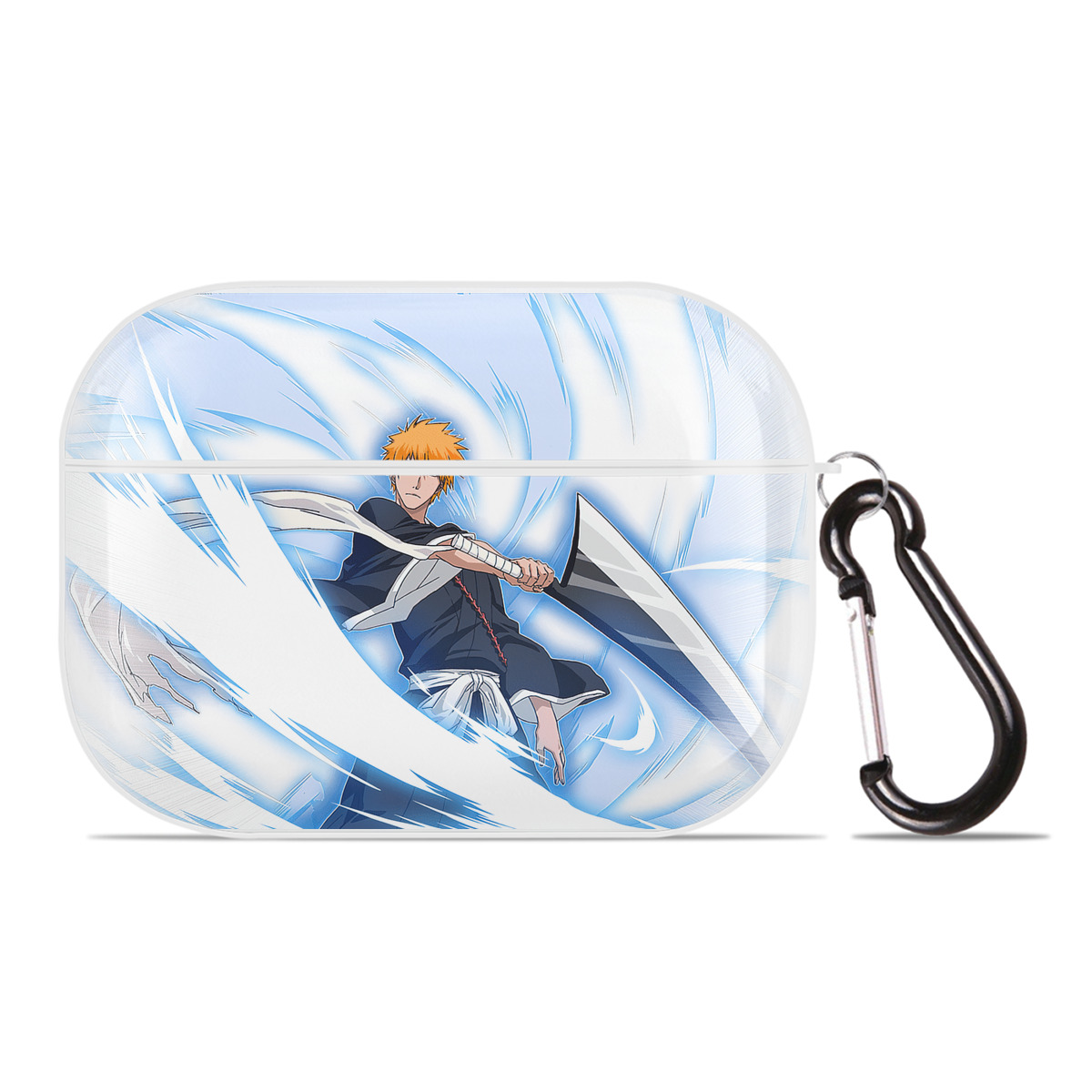 （画像用） ブリーチ 黒崎一護（くろさき いちご）BLEACH Kurosaki Ichigo 【AirPods Pro用】ハードシェル保護ケース 耐衝撃・防指紋・カラビナ付き商品仕様