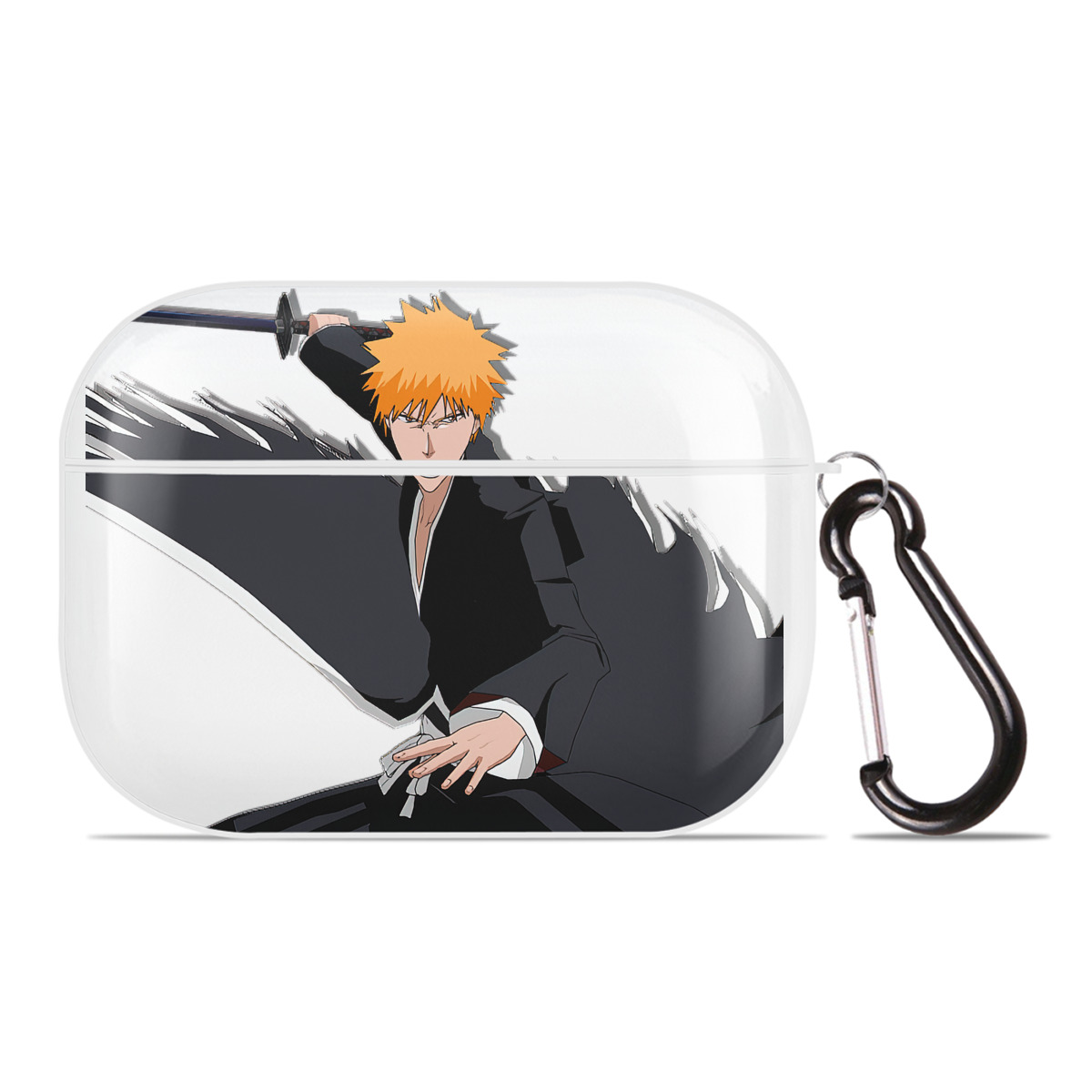 （画像用） ブリーチ 黒崎一護（くろさき いちご）BLEACH Kurosaki Ichigo 【AirPods Pro用】ハードシェル保護ケース 耐衝撃・防指紋・カラビナ付き商品仕様