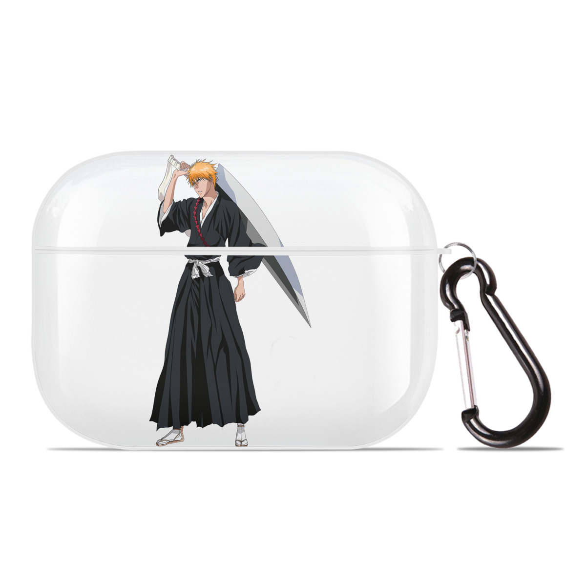 （画像用） ブリーチ 黒崎一護（くろさき いちご）BLEACH Kurosaki Ichigo 【AirPods Pro用】ハードシェル保護ケース 耐衝撃・防指紋・カラビナ付き商品仕様