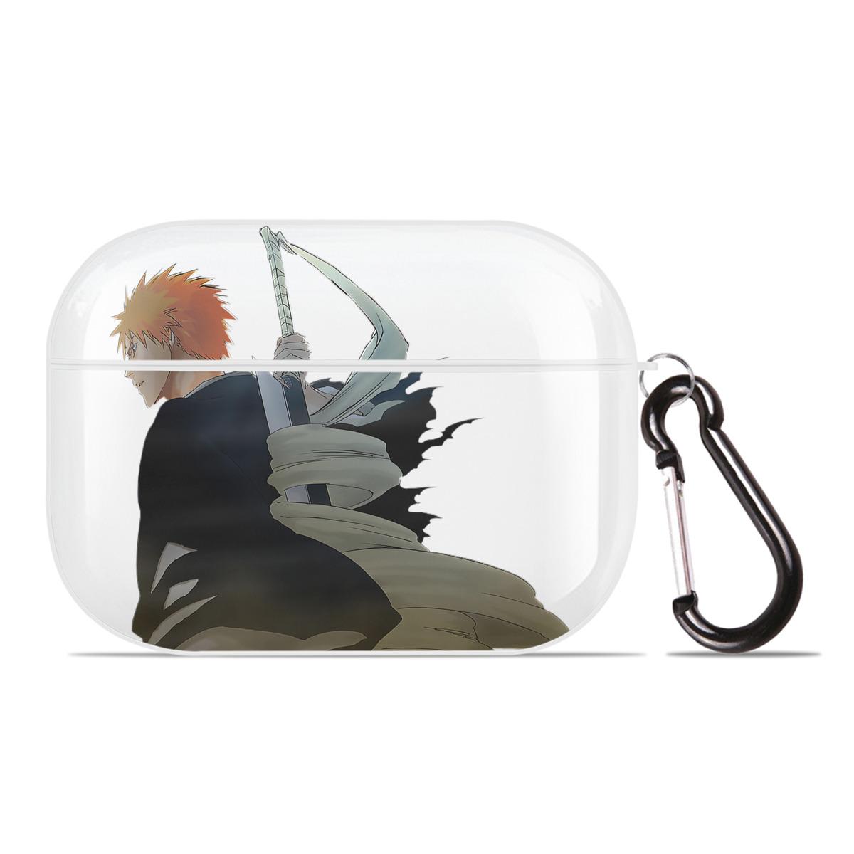 （画像用） ブリーチ 黒崎一護（くろさき いちご）BLEACH Kurosaki Ichigo 【AirPods Pro用】ハードシェル保護ケース 耐衝撃・防指紋・カラビナ付き商品仕様