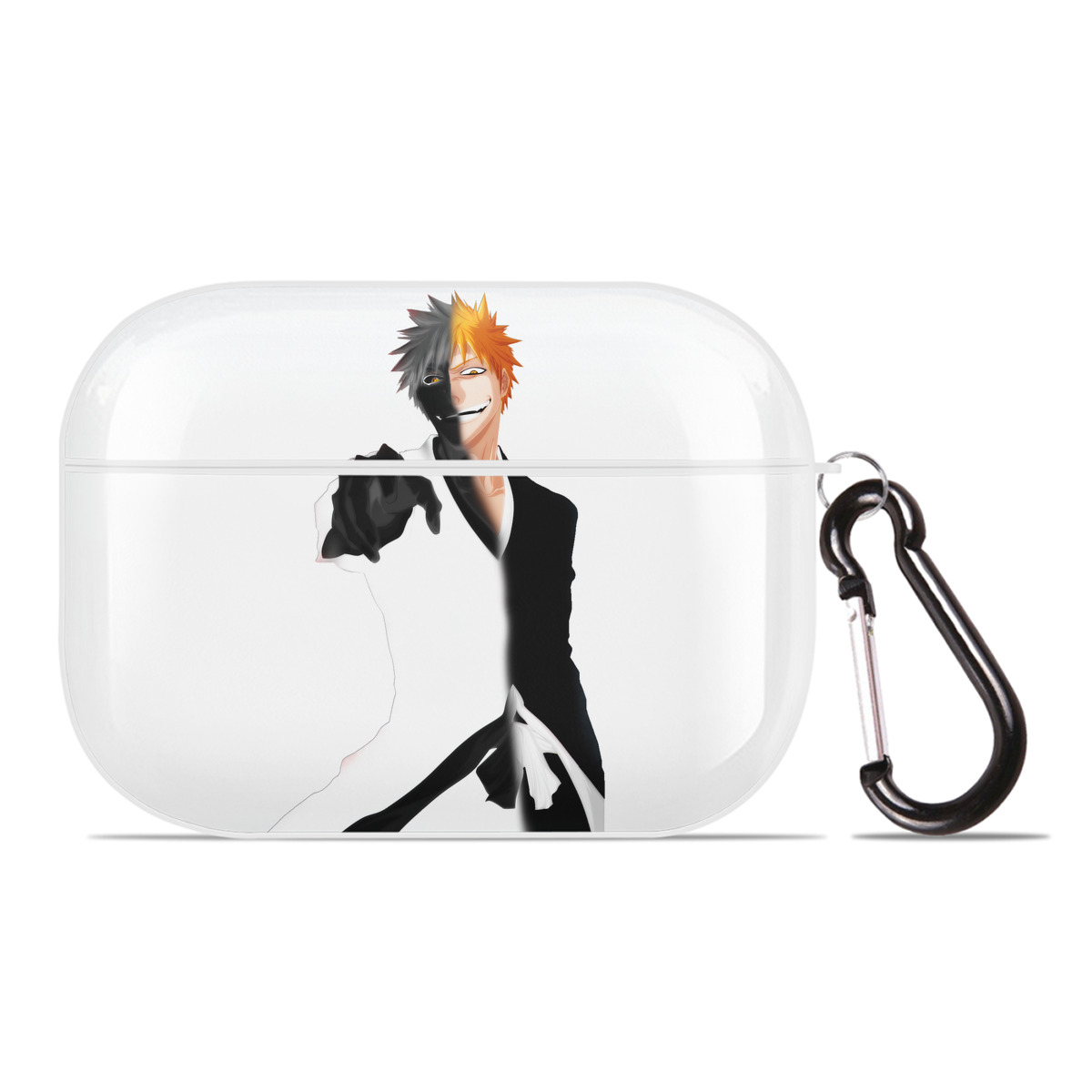 （画像用） ブリーチ 黒崎一護（くろさき いちご）BLEACH Kurosaki Ichigo 【AirPods Pro用】ハードシェル保護ケース 耐衝撃・防指紋・カラビナ付き商品仕様