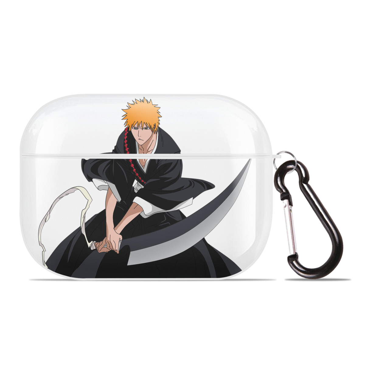 （画像用） ブリーチ 黒崎一護（くろさき いちご）BLEACH Kurosaki Ichigo 【AirPods Pro用】ハードシェル保護ケース 耐衝撃・防指紋・カラビナ付き商品仕様