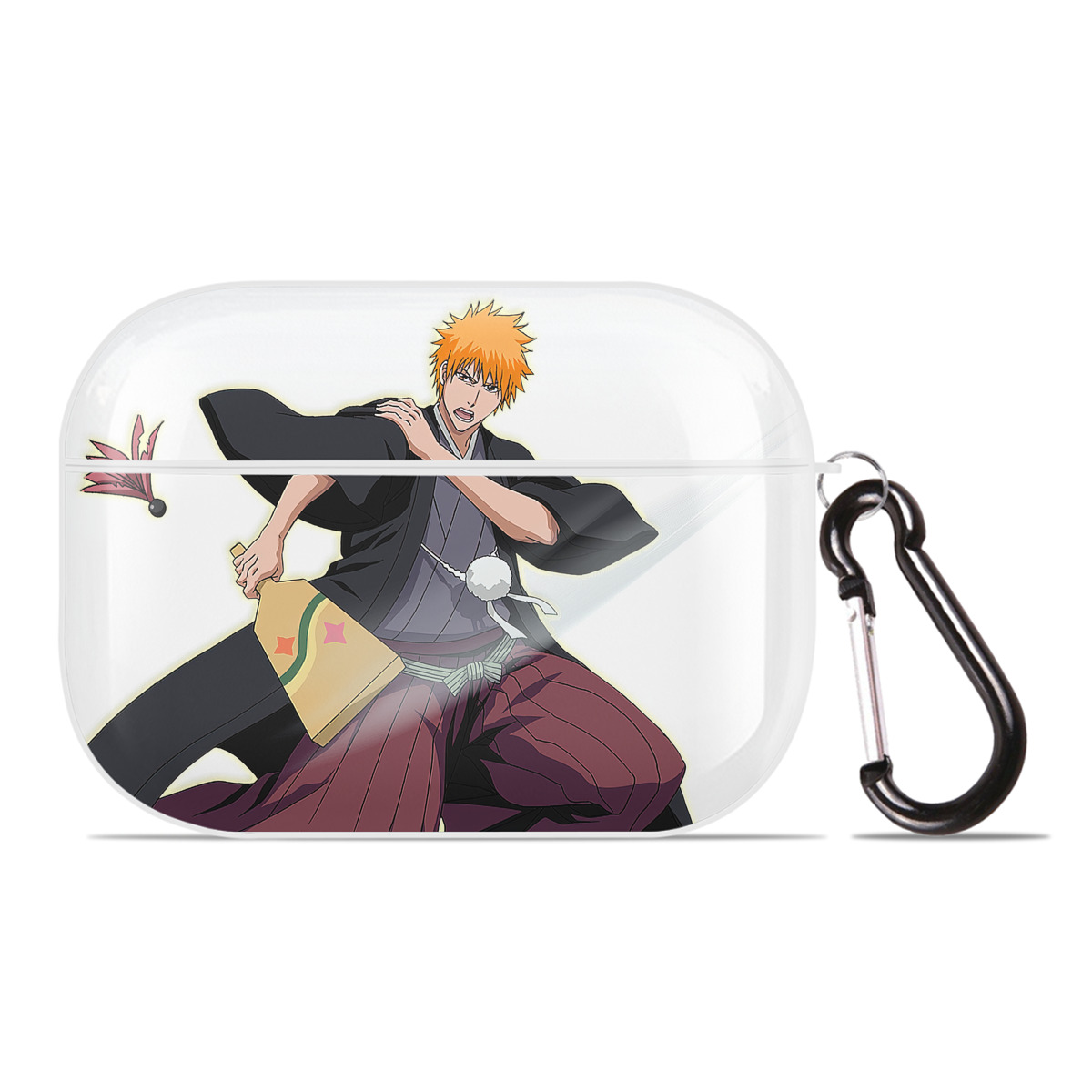 （画像用） ブリーチ 黒崎一護（くろさき いちご）BLEACH Kurosaki Ichigo 【AirPods Pro用】ハードシェル保護ケース 耐衝撃・防指紋・カラビナ付き商品仕様