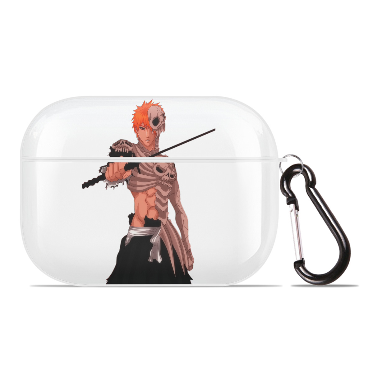 （画像用） ブリーチ 黒崎一護（くろさき いちご）BLEACH Kurosaki Ichigo 【AirPods Pro用】ハードシェル保護ケース 耐衝撃・防指紋・カラビナ付き商品仕様