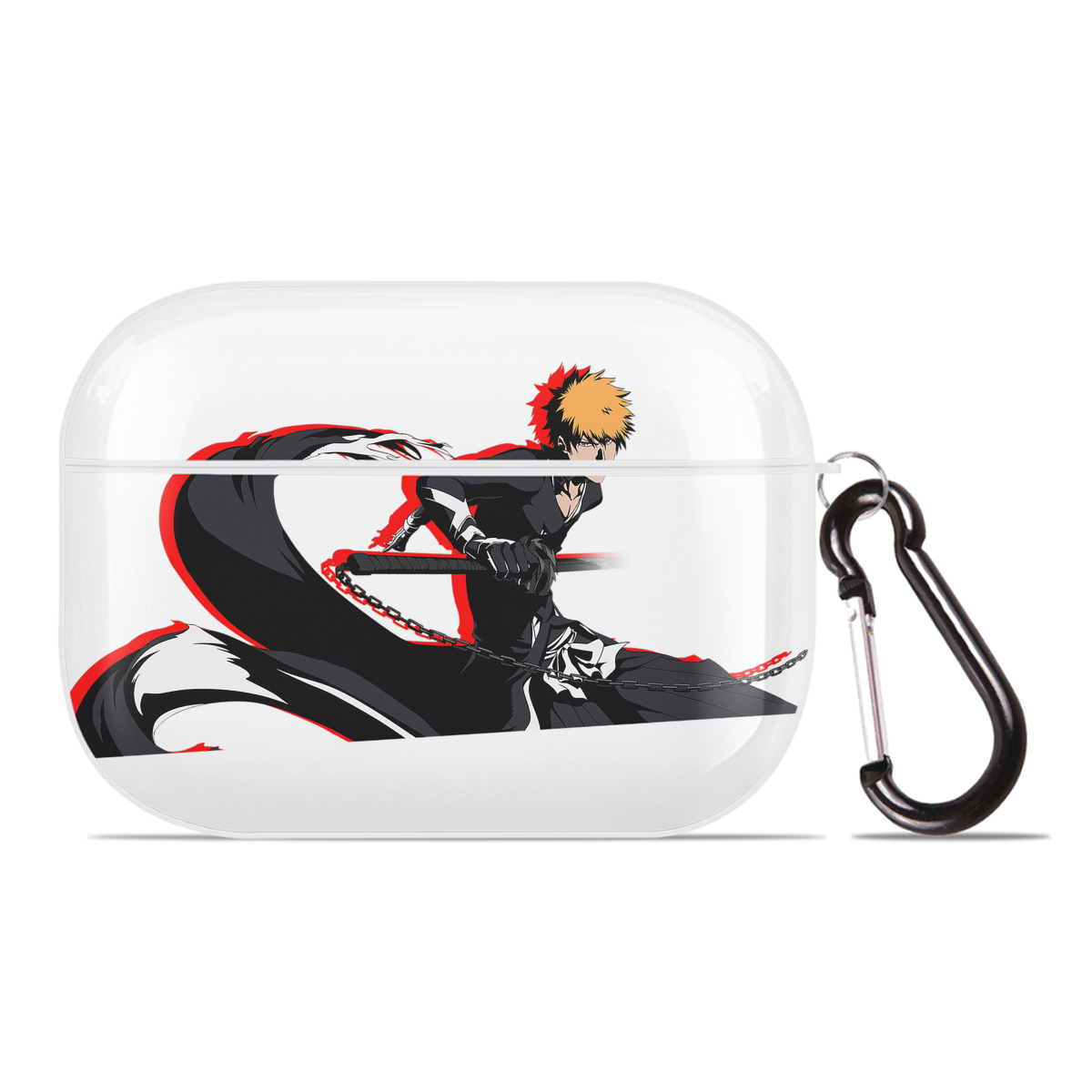 ブリーチ 黒崎一護（くろさき いちご）BLEACH Kurosaki Ichigo 【AirPods Pro用】ハードシェル保護ケース 耐衝撃・防指紋・カラビナ付き商品仕様