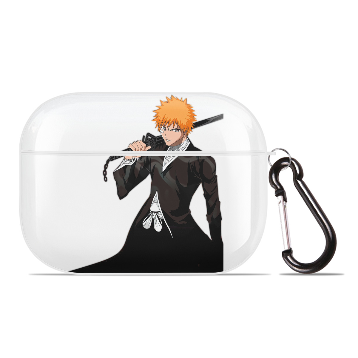 （画像用） ブリーチ 黒崎一護（くろさき いちご）BLEACH Kurosaki Ichigo 【AirPods Pro用】ハードシェル保護ケース 耐衝撃・防指紋・カラビナ付き商品仕様